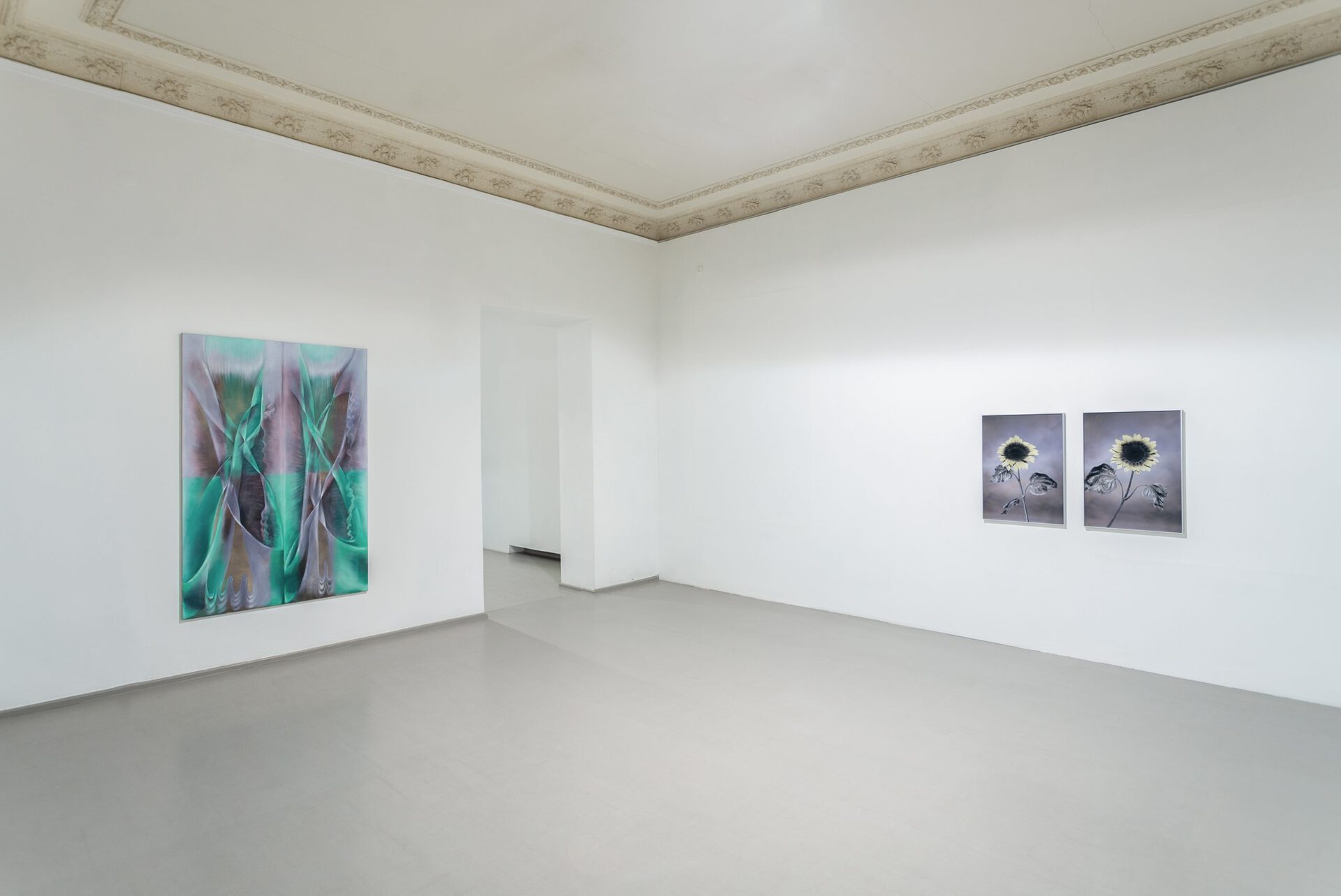 Vika Prokopaviciute, Viltė Bražiūnaitė and Tomas Sinkevičius, Odd Attractor, 2021, exhibition view, Galerija Vartai, Vilnius, Lithuania