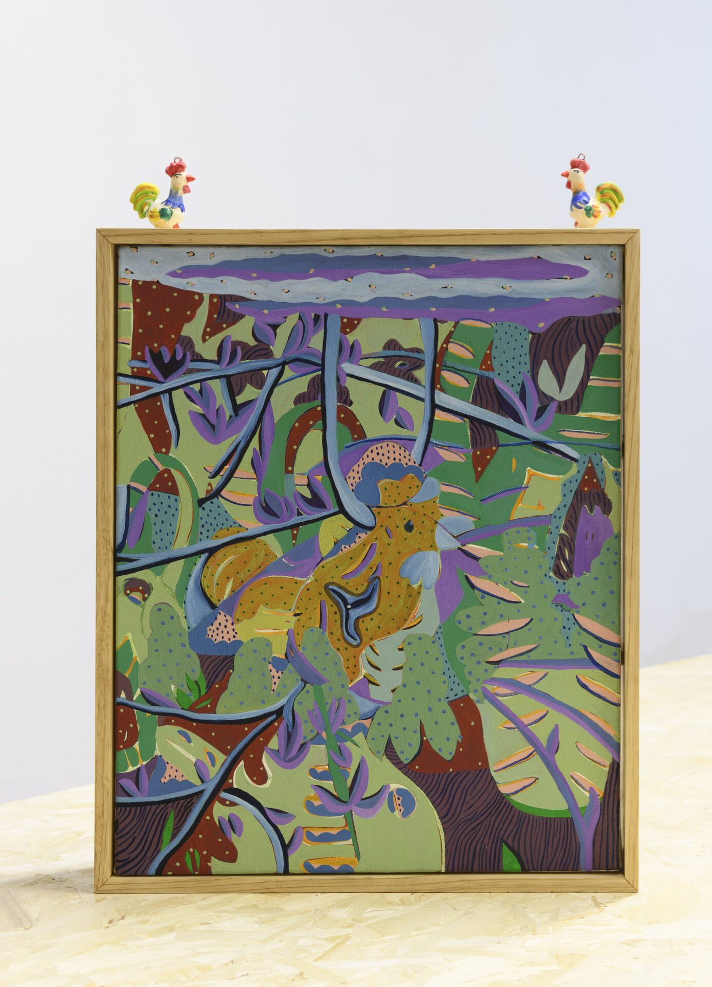 Giulia Mangoni, Chicken Cabinet. “Porta Portese”, curated by Gaia Bobò. Installation view at SPAZIOMENSA. Photo Credit Giorgio Benni.