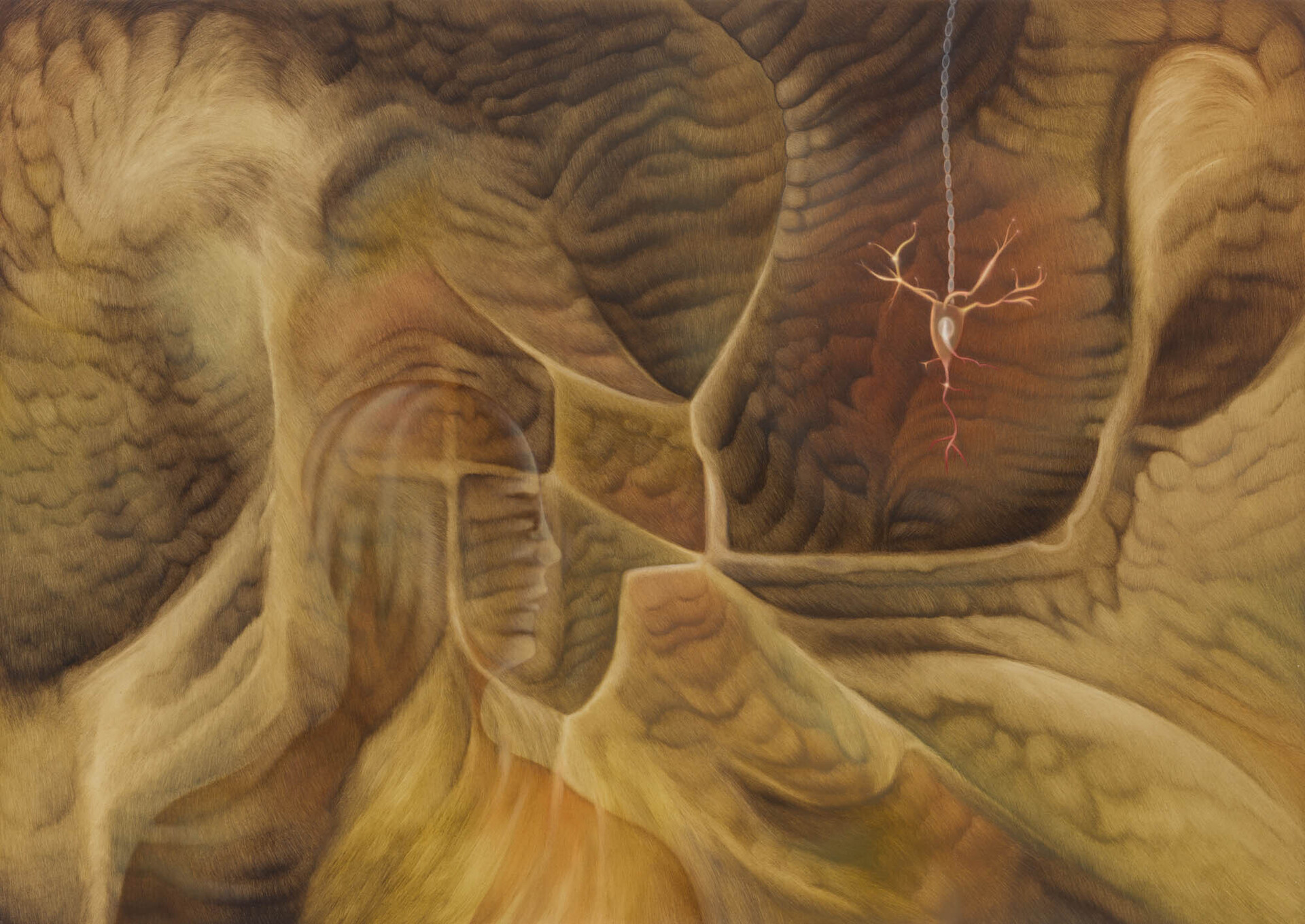 Sarah Księska, 'Impuls', 2021, Oil on aluminum, 74 × 104 cm