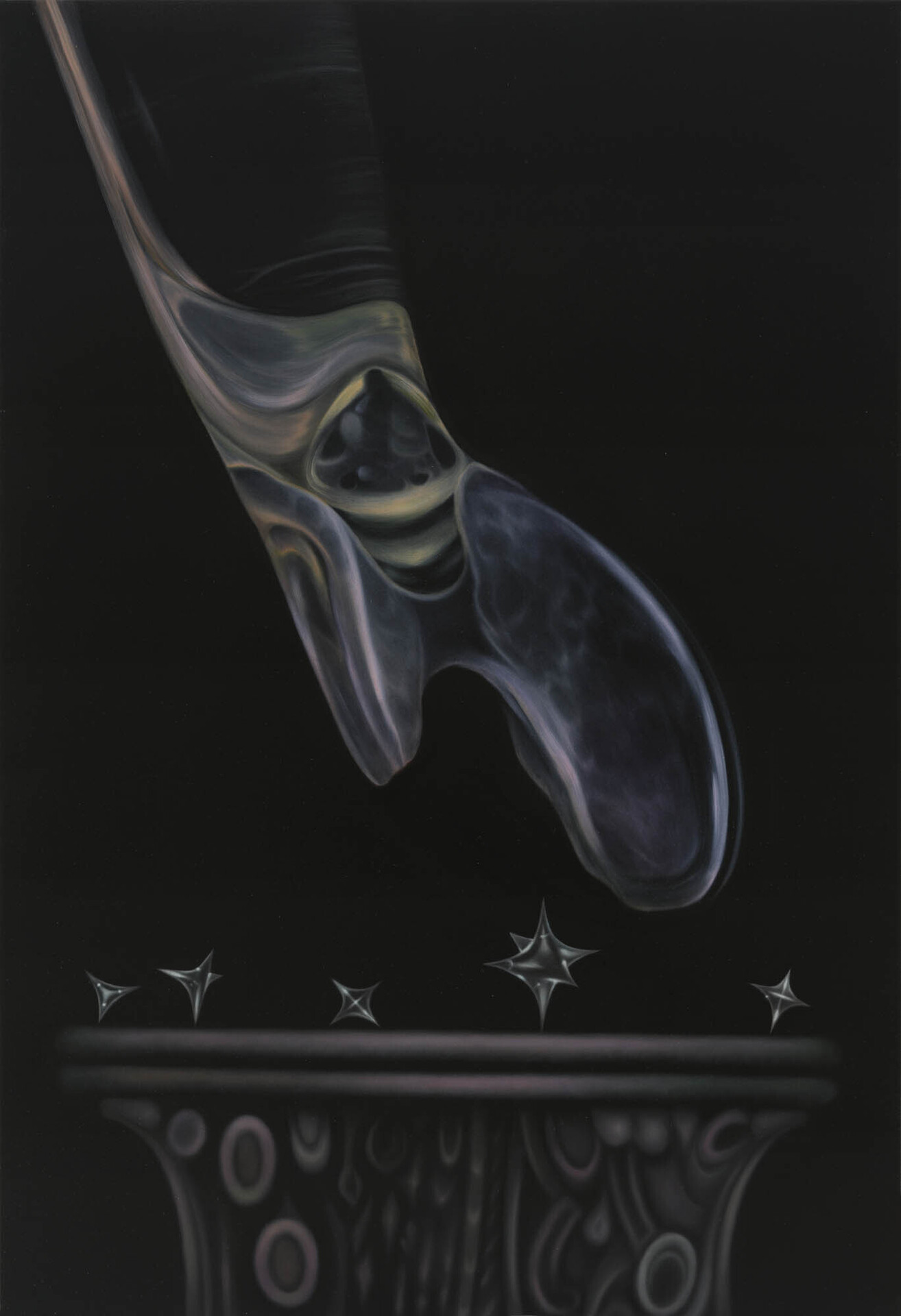 Sarah Księska, 'Nebenform', 2021, Oil on aluminum, 110 × 75 cm
