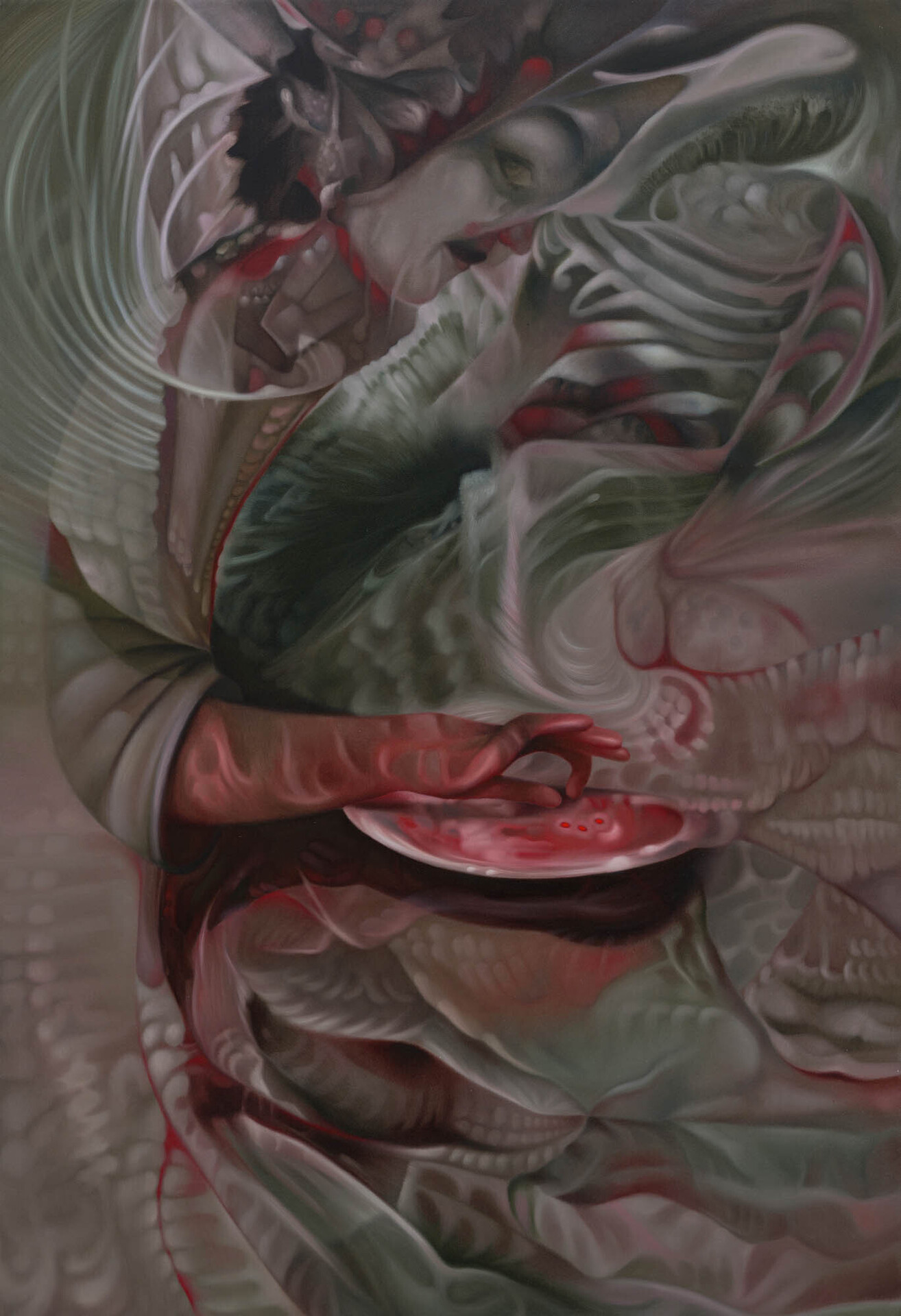 Sarah Księska, 'Präparat', 2021, Oil on aluminum, 110 × 75 cm