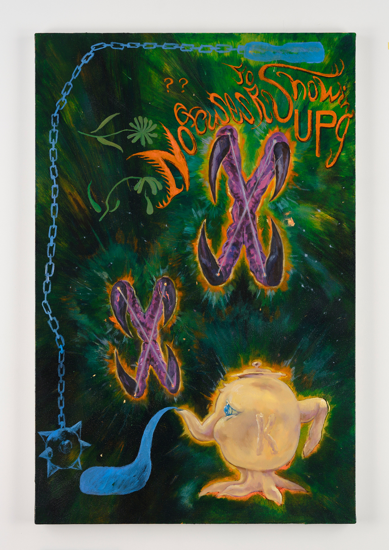 KAITO Itsuki,"No excuses for showing up (Constellation of Kidnap)" 2021 Oil on canvas, 100 × 65.2 cm