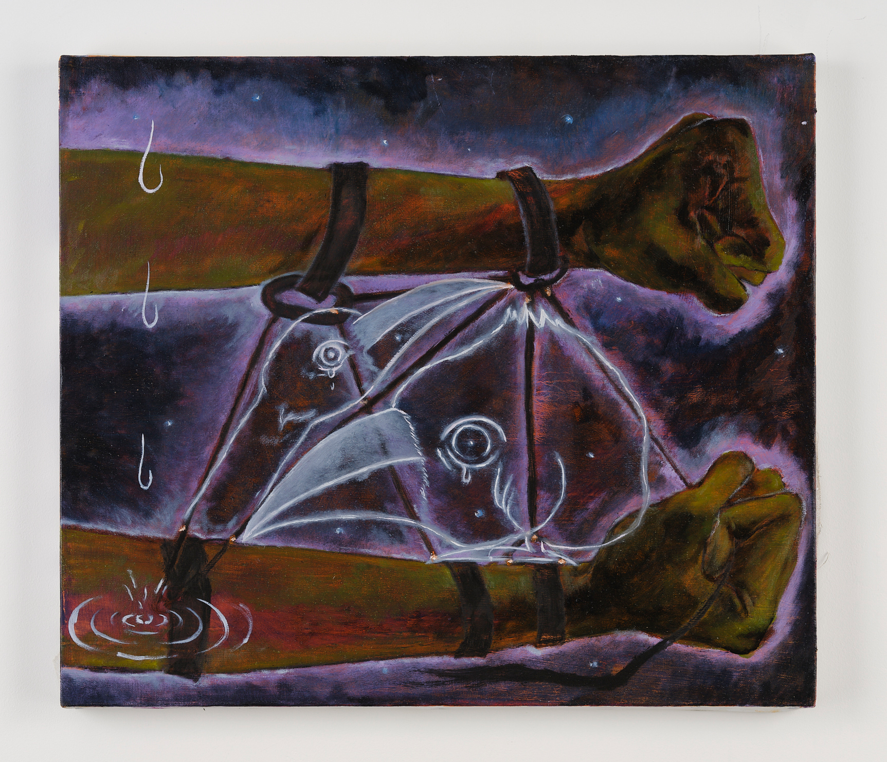KAITO Itsuki,"Strainer (Yellow result)" 2021 Oil on canvas, 45.5 × 53 cm