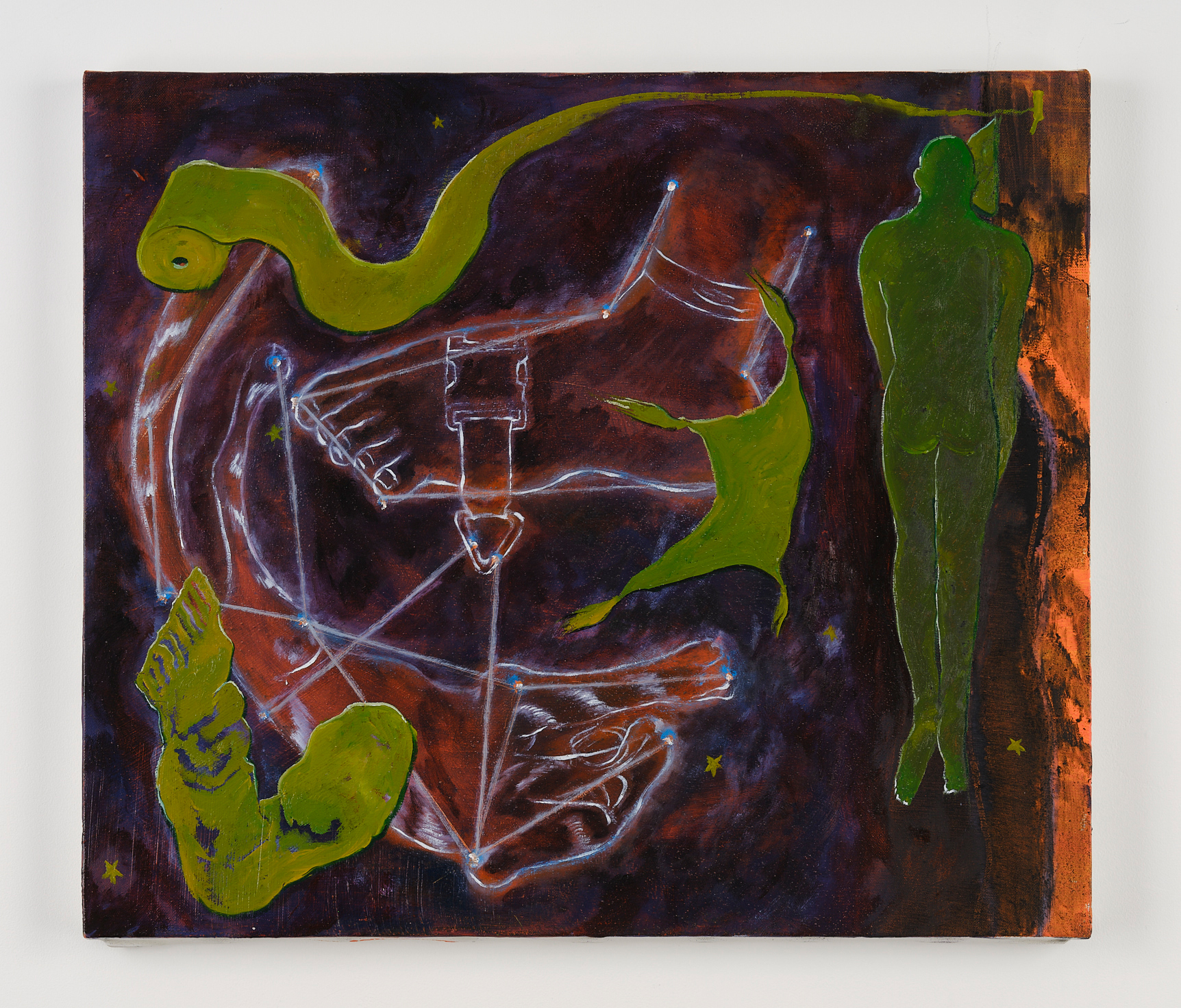 KAITO Itsuki,"No excuses for showing up (Constellation of Weight)" 2021 Oil on canvas, 45.5 × 53 cm