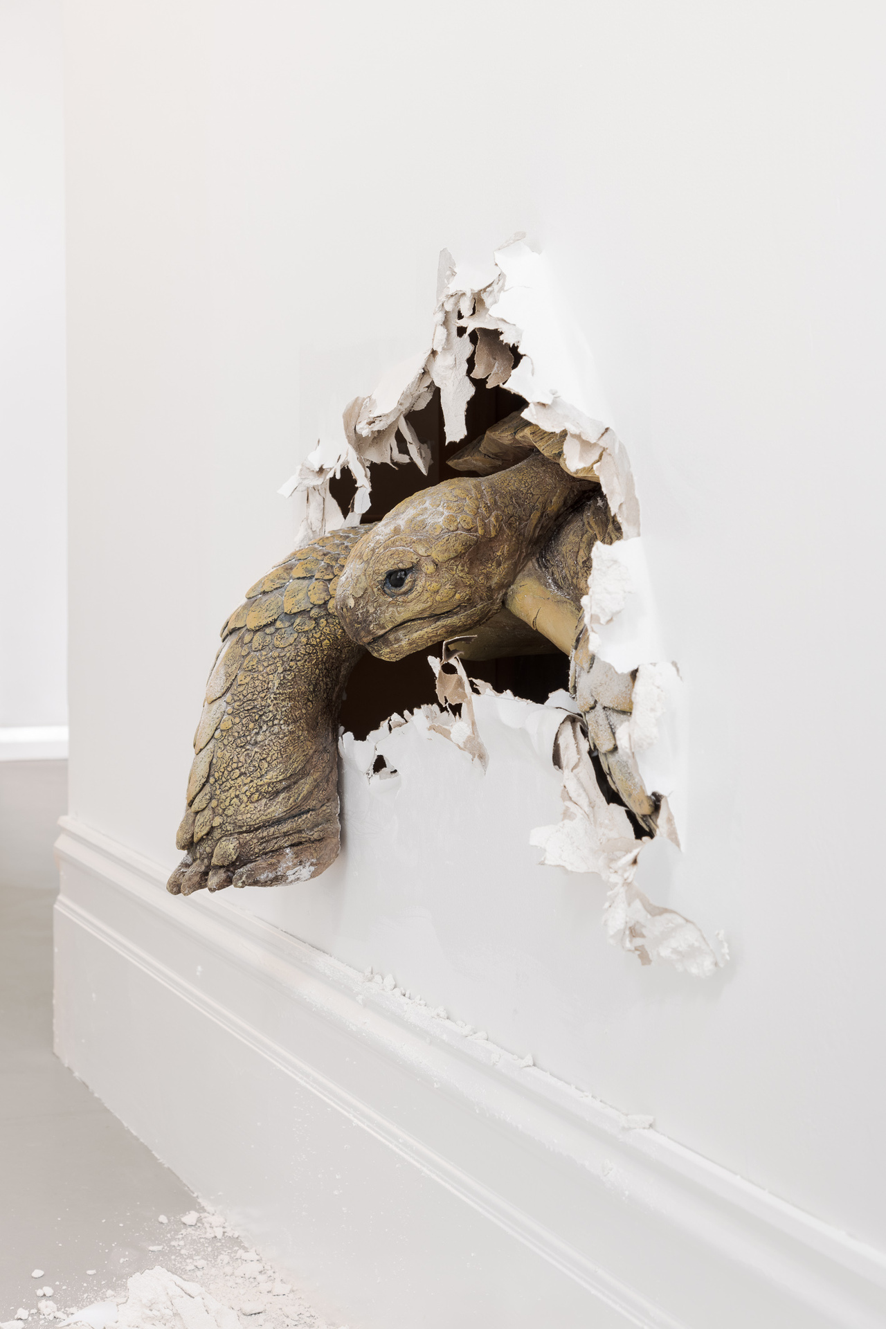 Liam Denny, The Hermit, 2021, Resin, paint, gyprock, wood. (2400x2400x900mm)