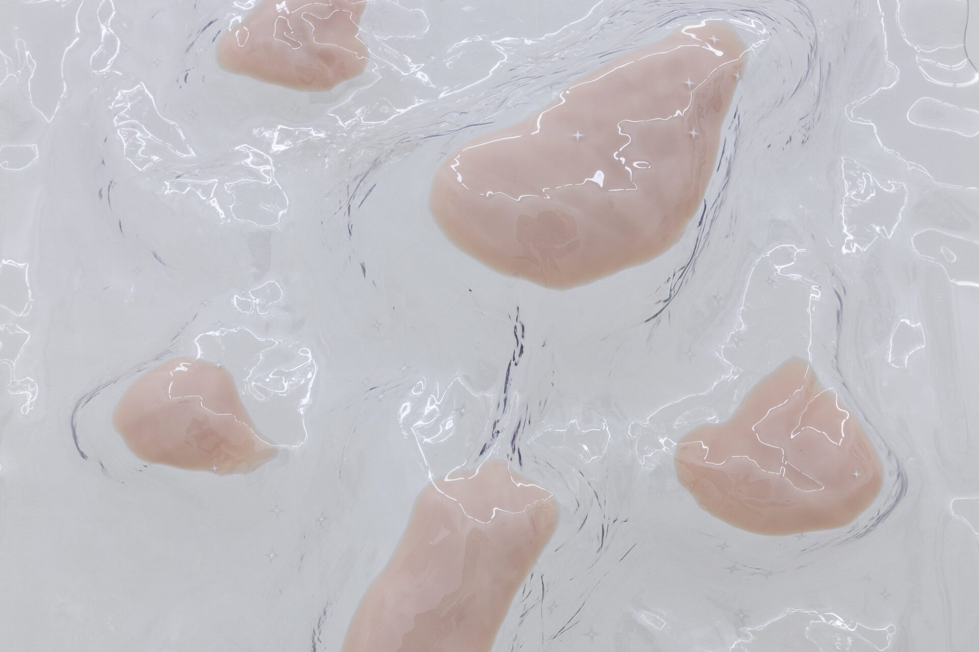 Karolina Mełnicka, Series: Purity Standards II Sculpture from a pile of clothes I don't wear, printing on plastic, body-colored epoxy, 2019
