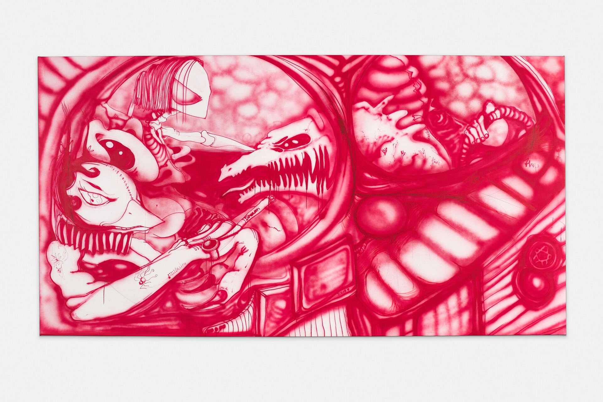 Tea Strazicic - The Ride, 2021 Acrylic on canvas 180 x 340.5 x 5 cm