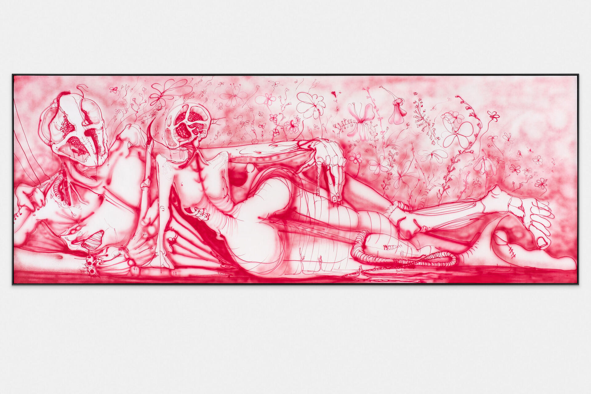 Tea Strazicic - Voycek, 2021 Acrylic on paper, 152.5 x 362.5