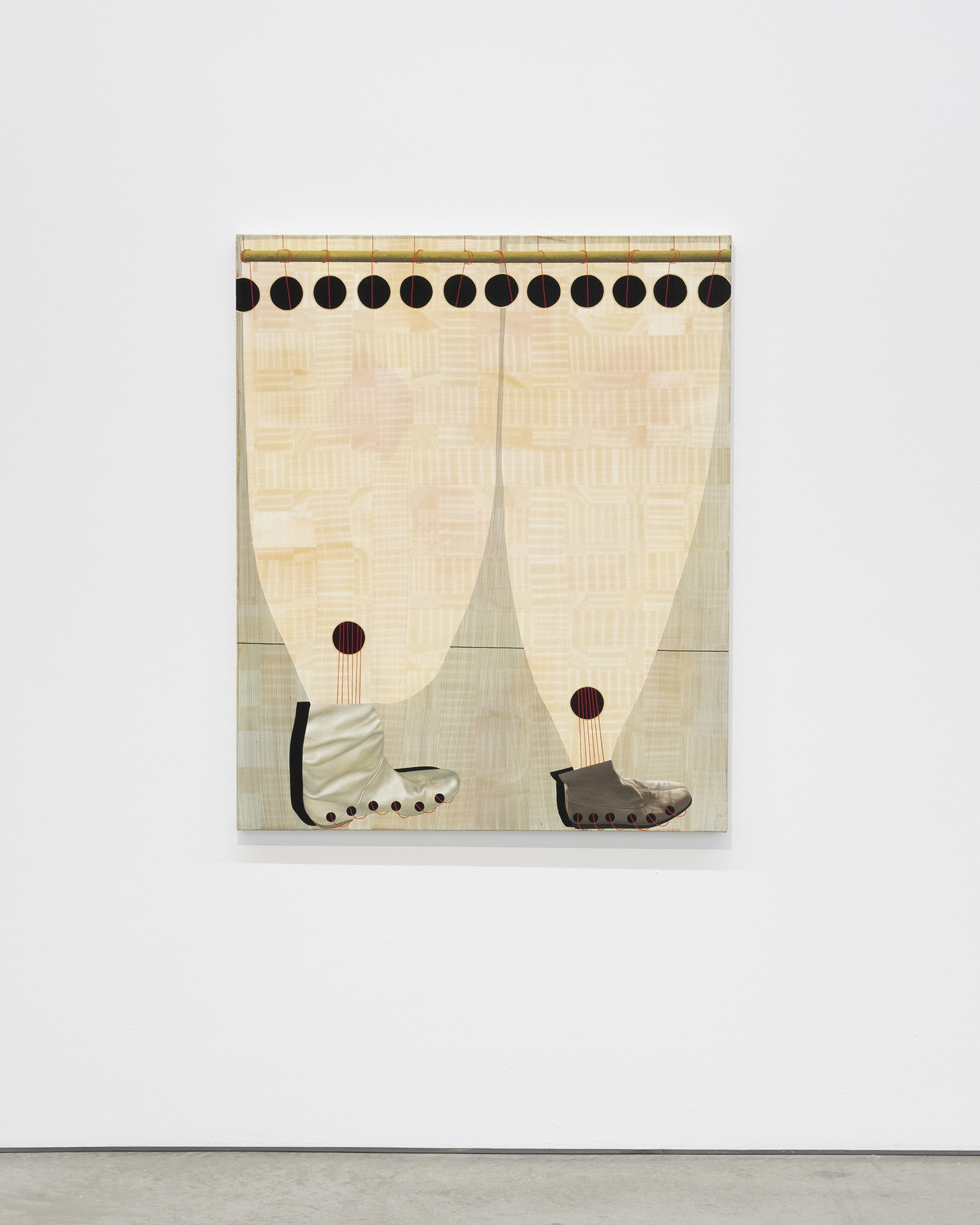 Veronika Pausova, Shelley Vision (Pupils), 2021, Oil on canvas. Reversible Lining, Bradley Ertaskiran.