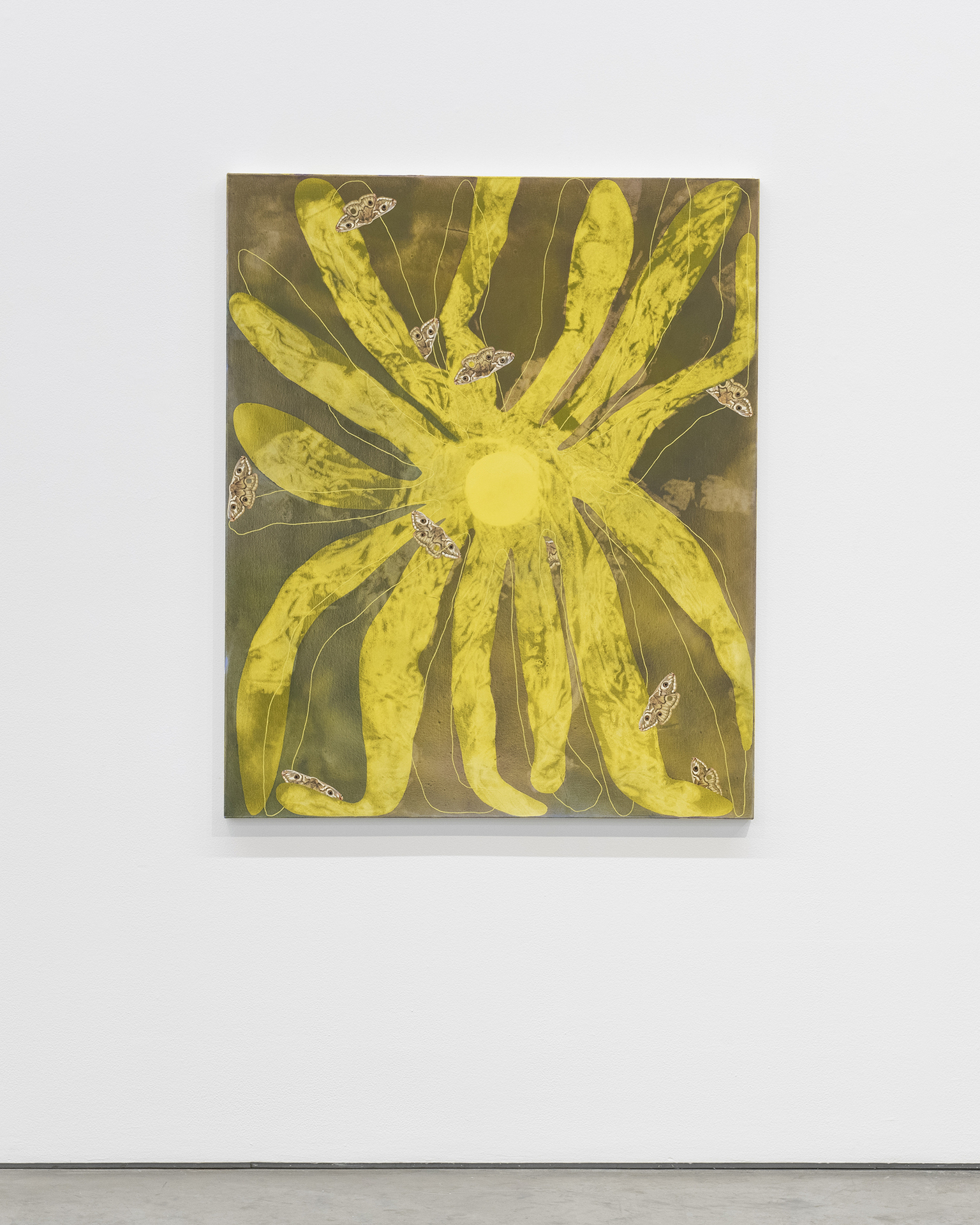 Veronika Pausova, Fast Moving Sun, 2021, Oil on canvas. Reversible Lining, Bradley Ertaskiran.