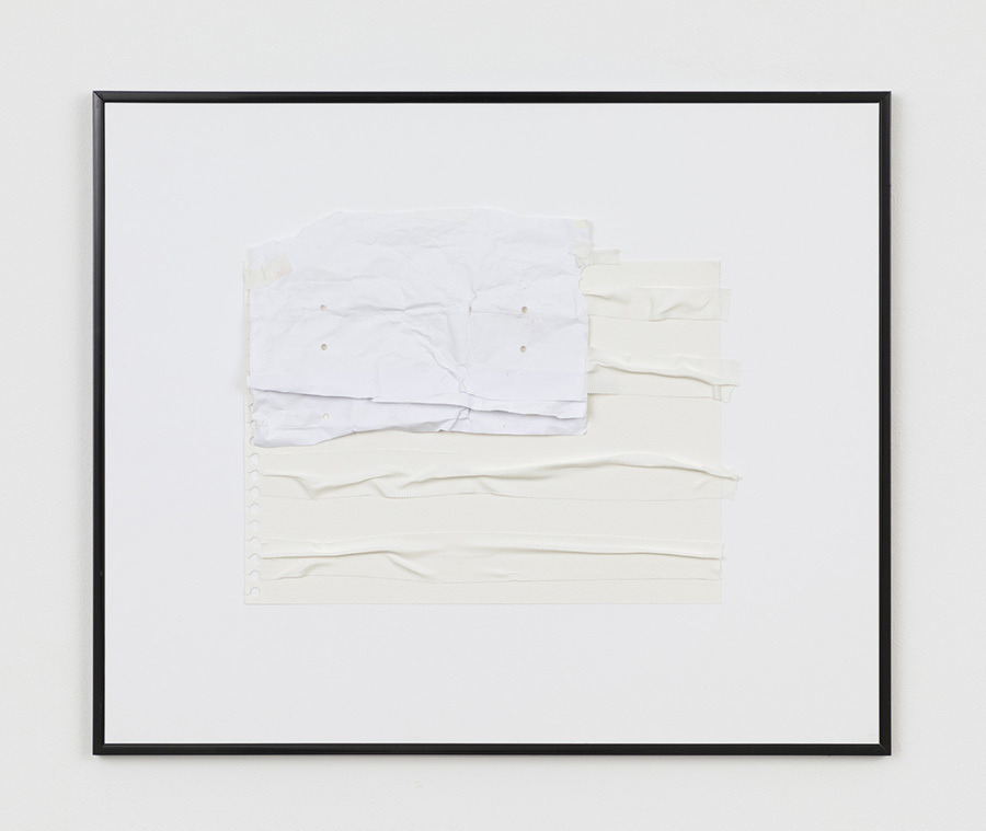Gabriel Possamai, untitled, 2021, paper package, watercolor paper, tape and frame , 55 x 65 cm