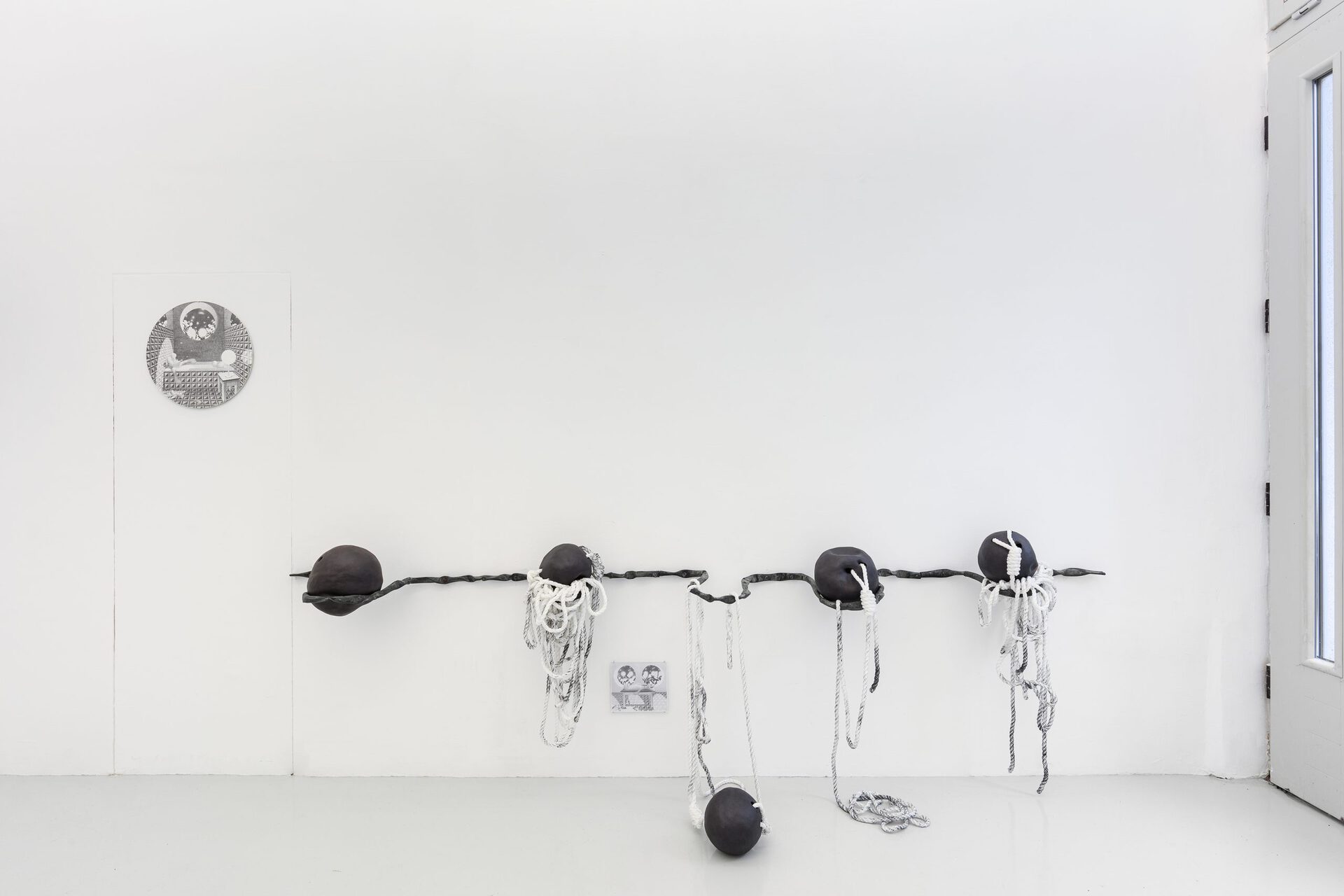 Wolfgang Matuschek, untilted, 2021, Marie Reichel, Shackle Ball + Bent Jail Bar, 2021