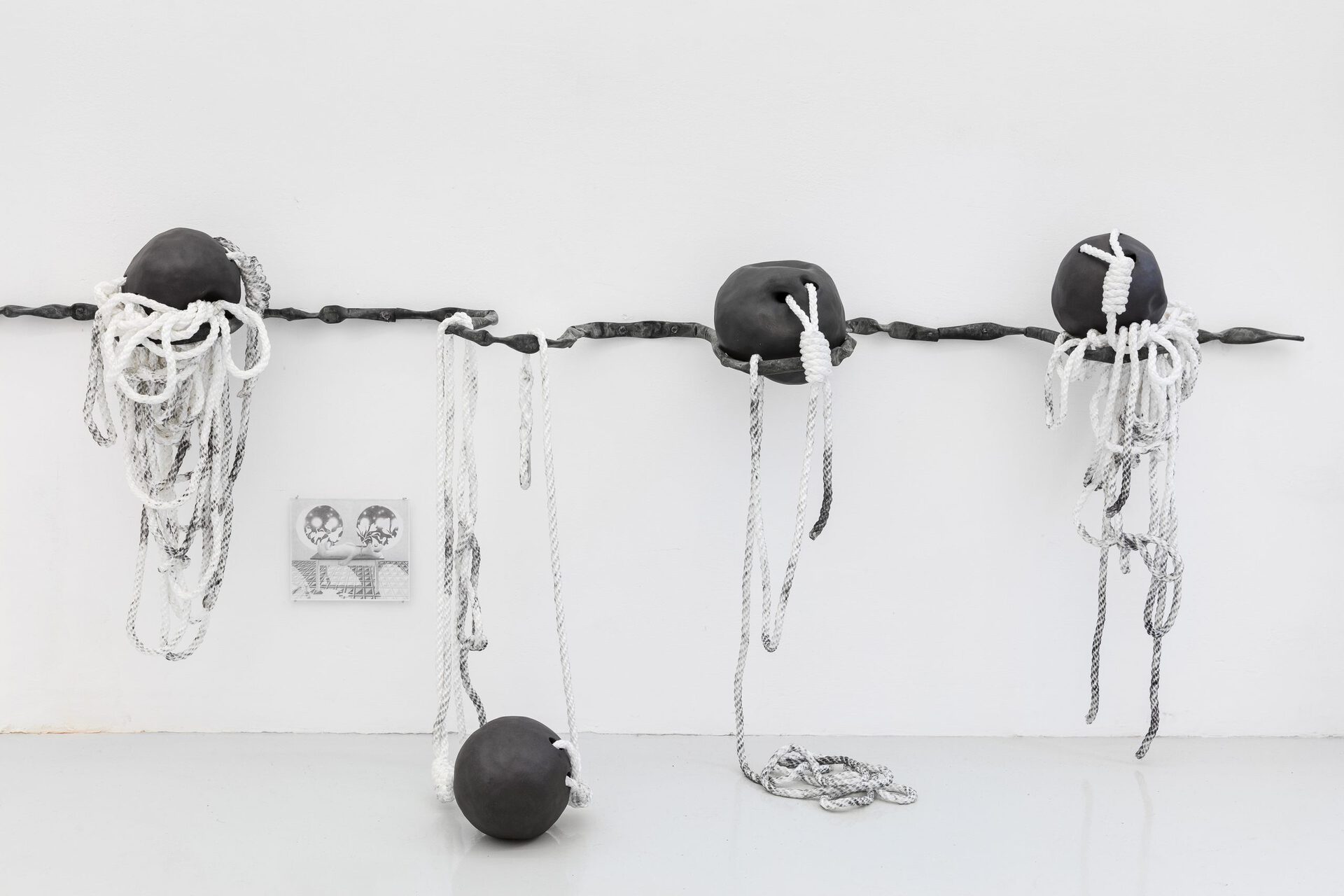 Marie Reichel, Shackle Ball + Bent Jail Bar, 2021, Wolfgang Matuschek, untilted, 2021