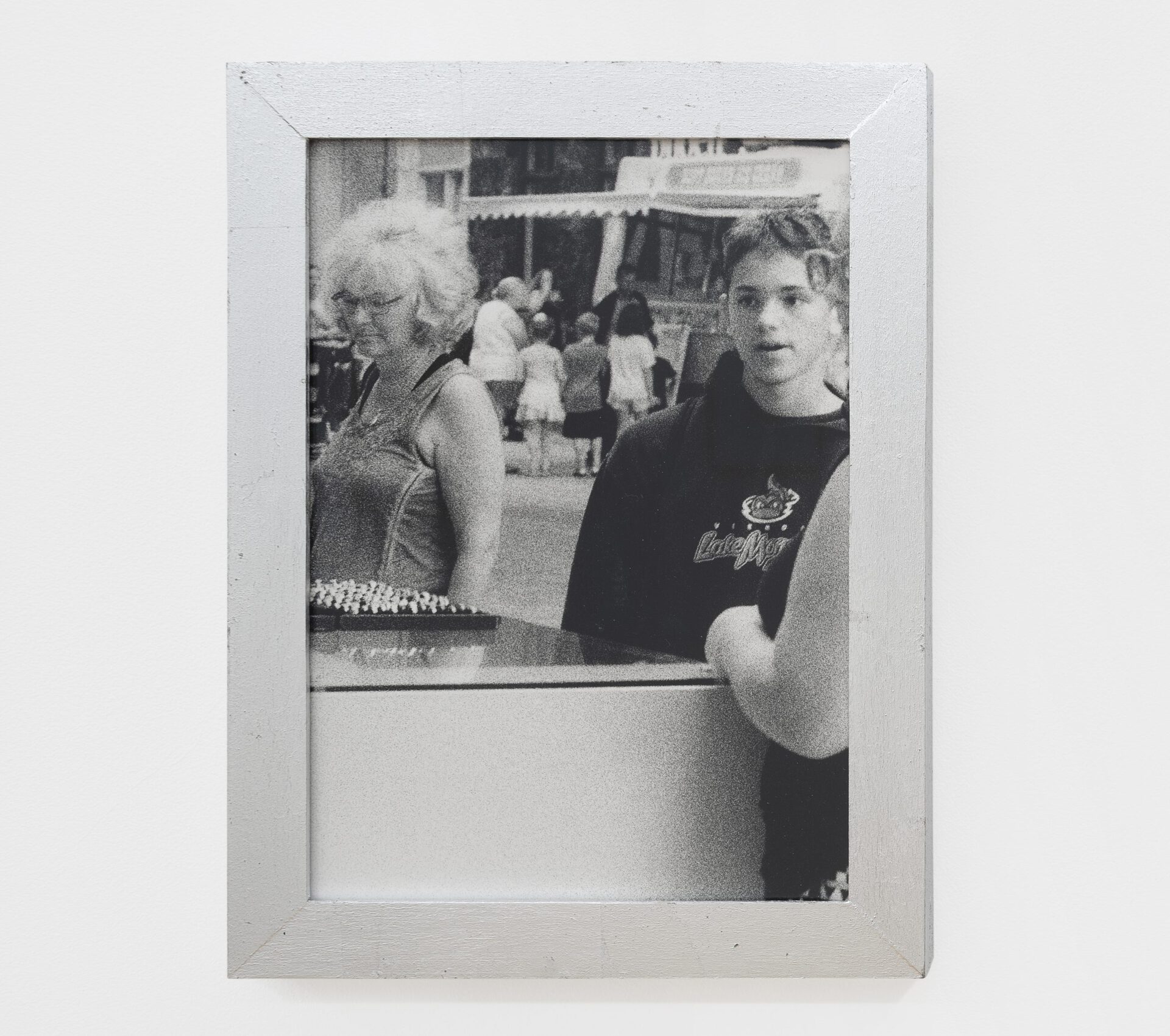 Em Rooney, Three Generations at the County Fair, 2021, Silver gelatin print, wood, aluminum leaf, glass 0 x 0 in. 0 x 0 cm. 11 x 8½ x 1 in. (framed) 27.9 x 21.6 x 2.5 cm. (framed)