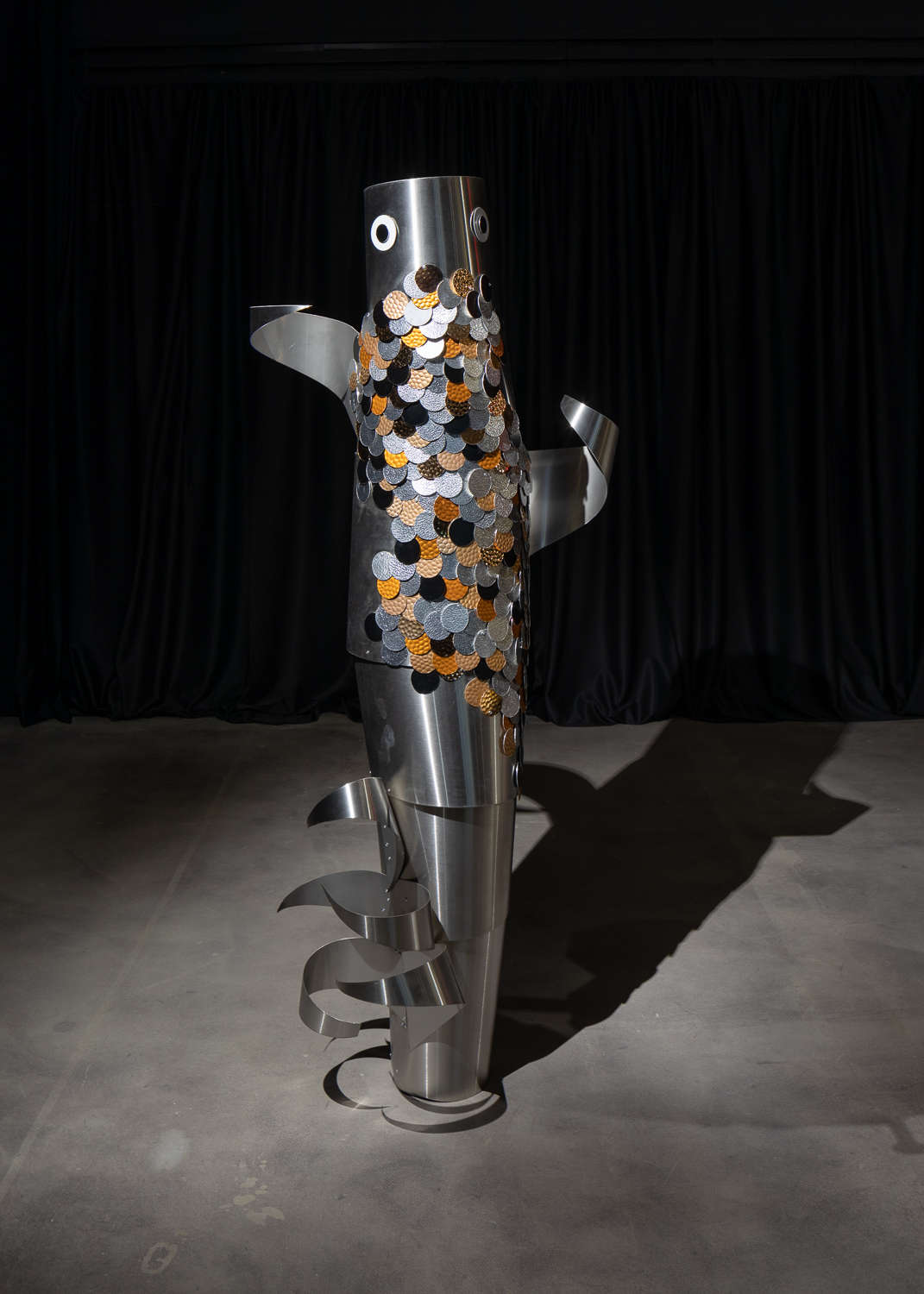 Caroline Mesquita, Noctambules-Fish, 2021, Mixed Media, Dimensions varied, Installation View, Blaffer Art Museum