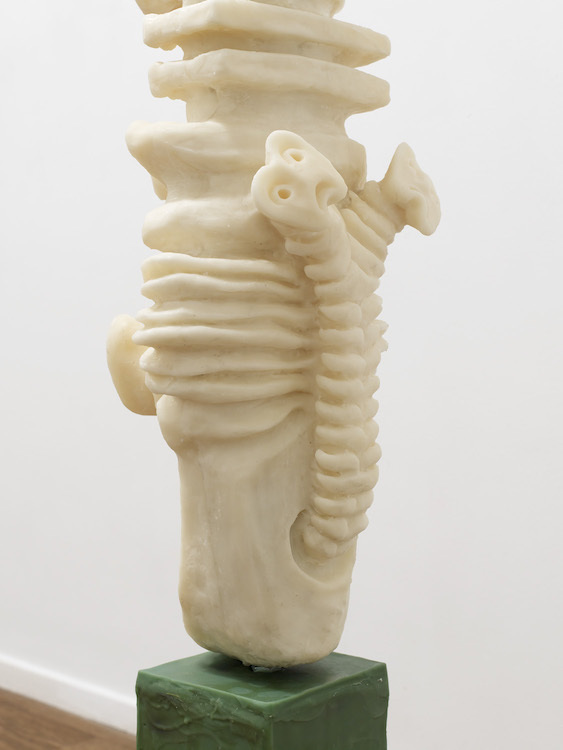 Sharon Van Overmeiren, Faith in Strangers #4, 2021, beeswax, 122 x 26 x 26cm.