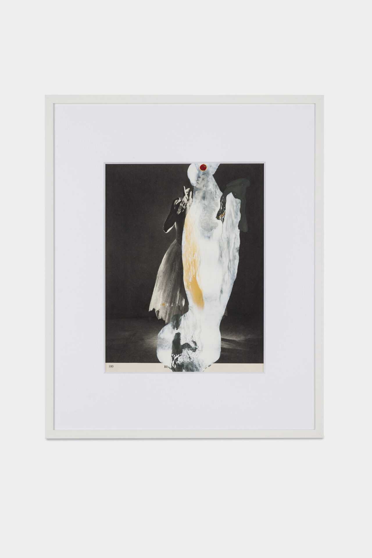 Linder, Superautomatism Grand Jeté IV, 2015, enamel on book page, 45 x 37 cm