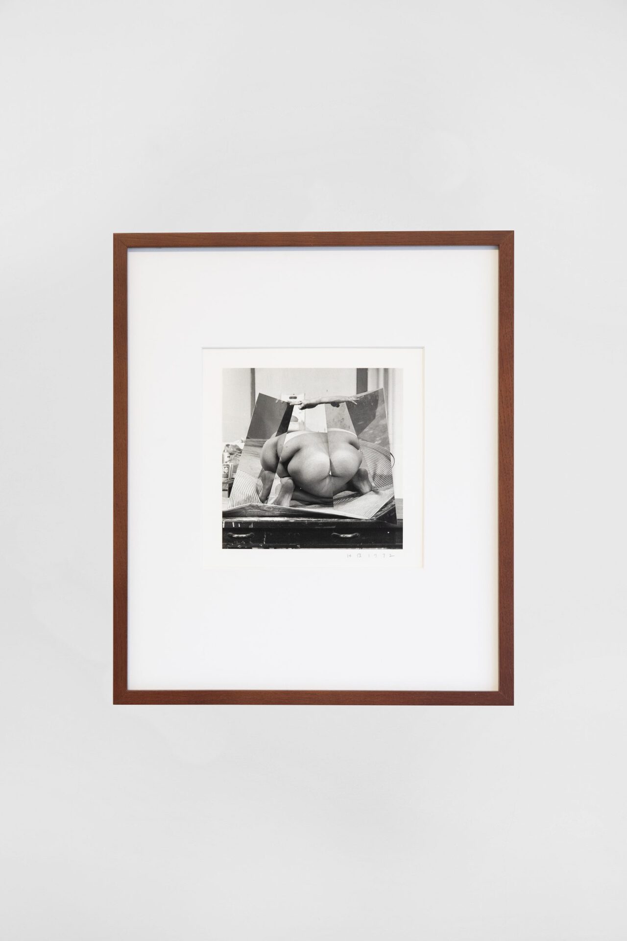 Hans Breder, Body sculpture (Iowa City, unknown hall), 1970, vintage gelatine silver print, 19 x 19 cm