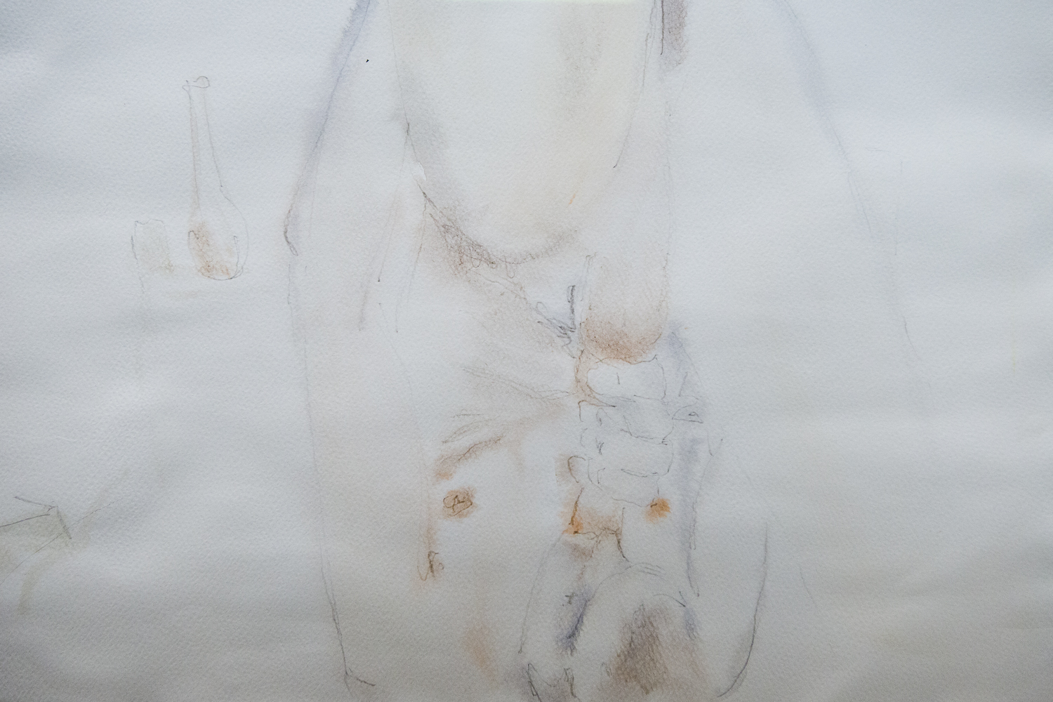 Detail of Andreas Mallouris, Boy beautiful Nr 2, 2021, Watercolour, 91 x 70,2 cm