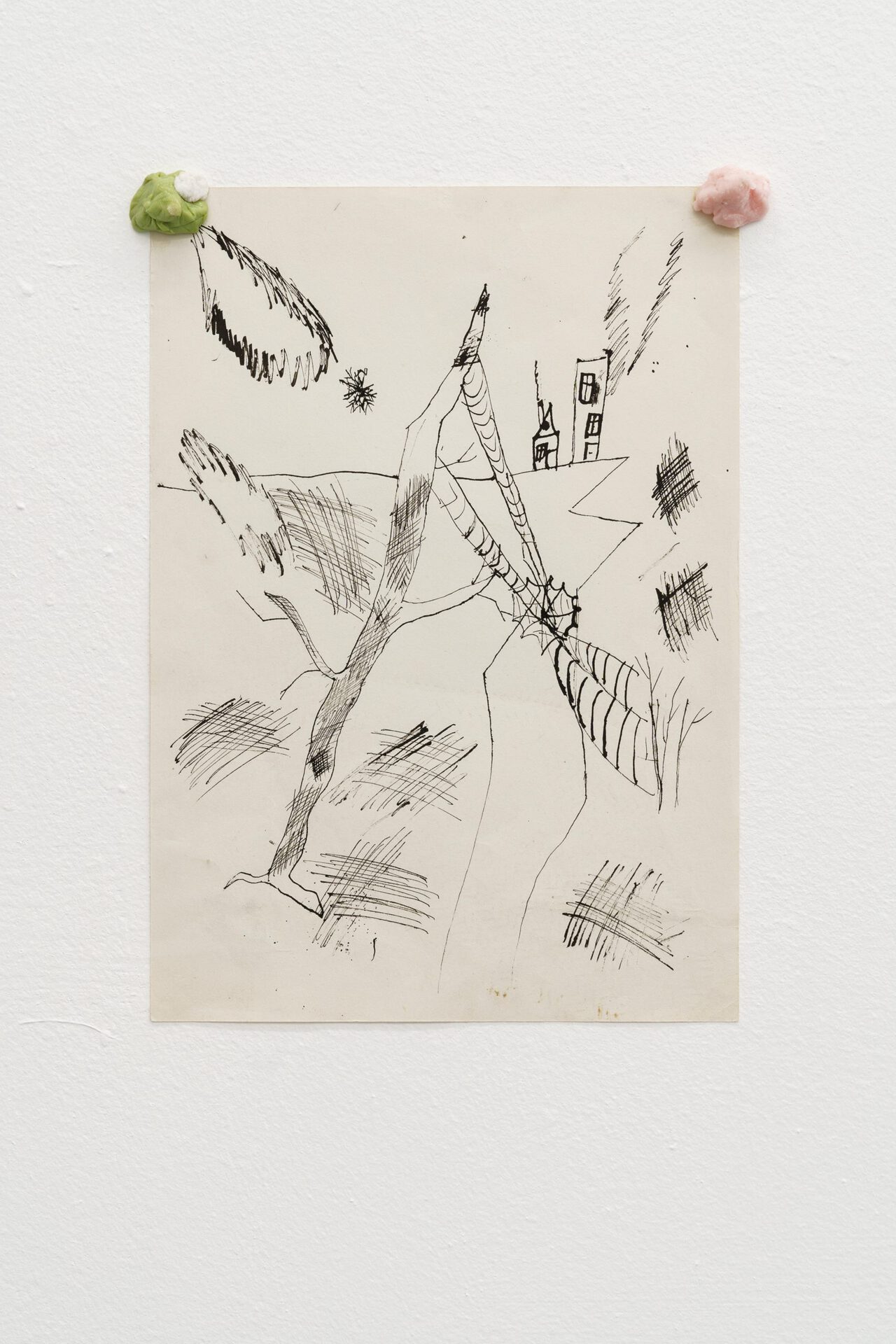 Vanya Venmer, ‘Untitled’, 1999, pen on paper, bubble gum, 19x27 cm
