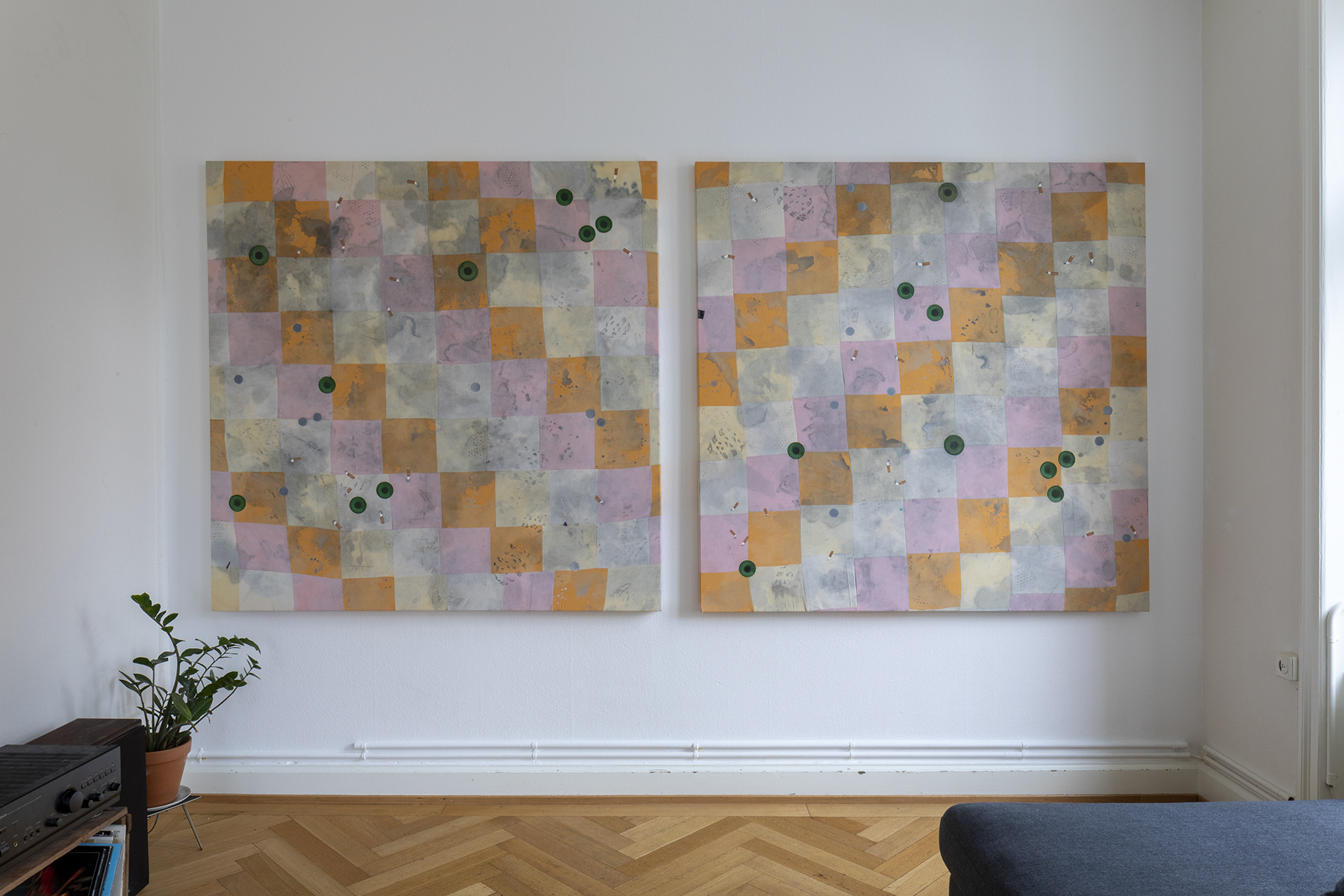Ivan Mitrovic, Gesellschaftstanz, 2021. Oil and pencil on canvas