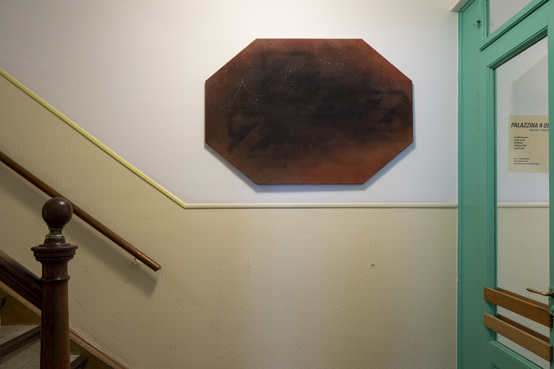 Andreas Dobler, Ceremony, 2019. Acrylic on jute