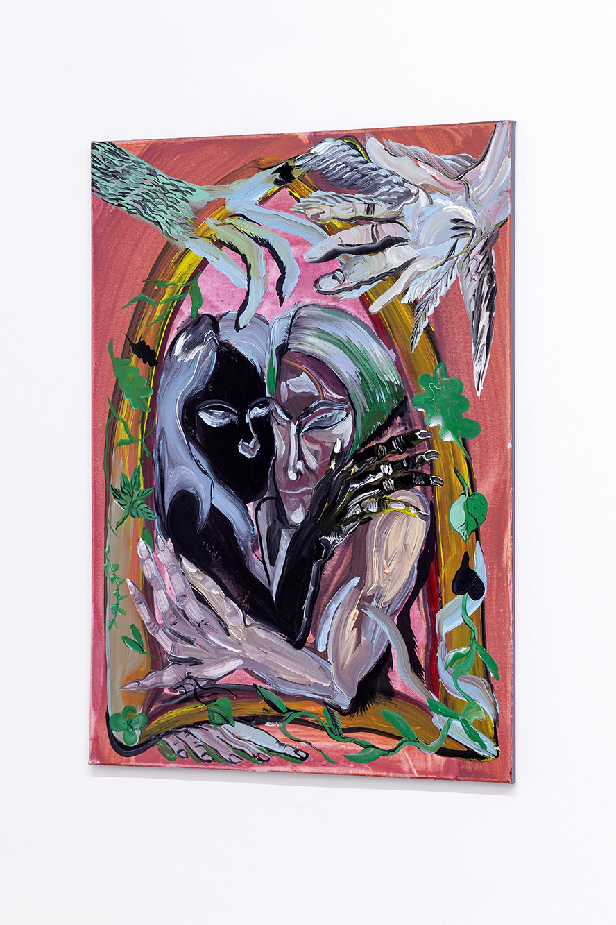 Present Yet-to-Be. Denisa Štefanigová. I need some Love, 2021, acrylic on canvas, 80x60 cm. Photo by Roman-Sten Tõnissoo
