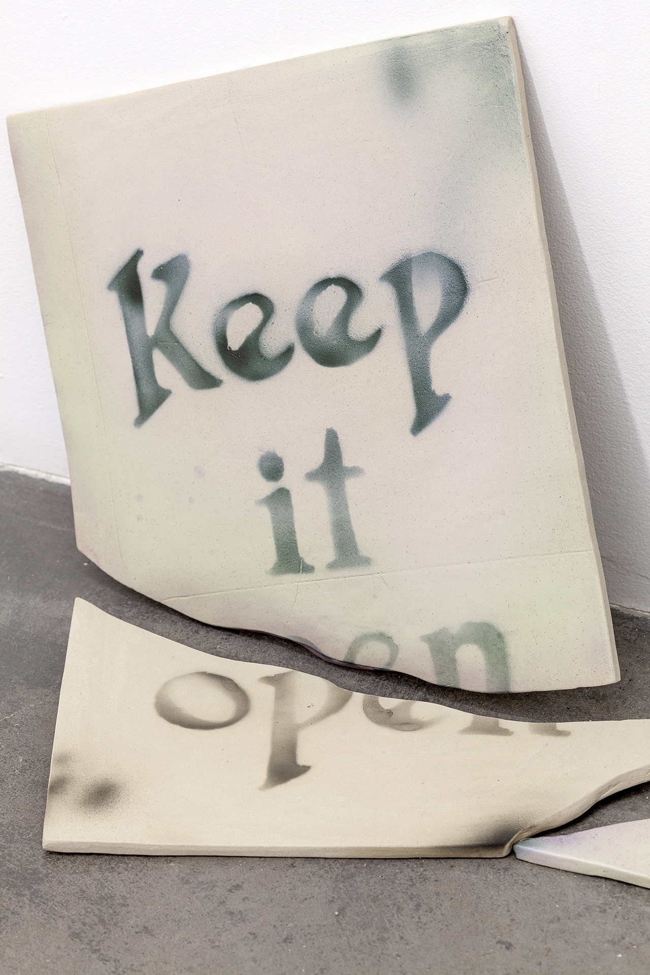 Present Yet-to-Be. Lisann Lillevere & Johanna Ruukholm. Detail of the installation Holy Ghost, 2021, installation, ceramics. Photo by Roman-Sten Tõnissoo