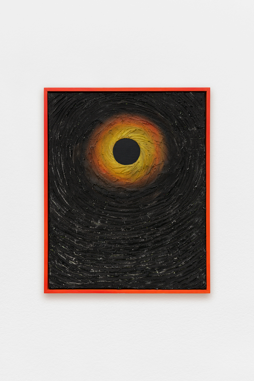 Tanja Nis-Hansen, The biggest mystery in the universe, 2021, putty, oil and acrylic on canvas, wooden frame, 50 x 40 cm, unique