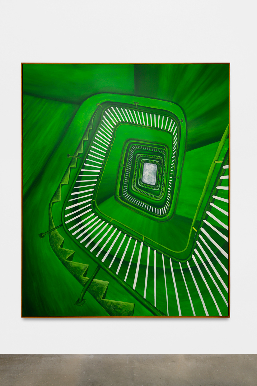 Tanja Nis-Hansen, Deoxyribonucleic Acid Trip 2, 2021, oil and acrylic on canvas, wooden frame, 220 x 180 cm, unique