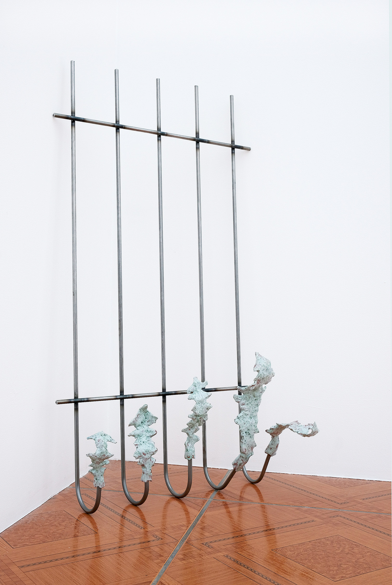 Miķelis Mūrnieks, Security Pattern III, 2022. Steel, clay, glass