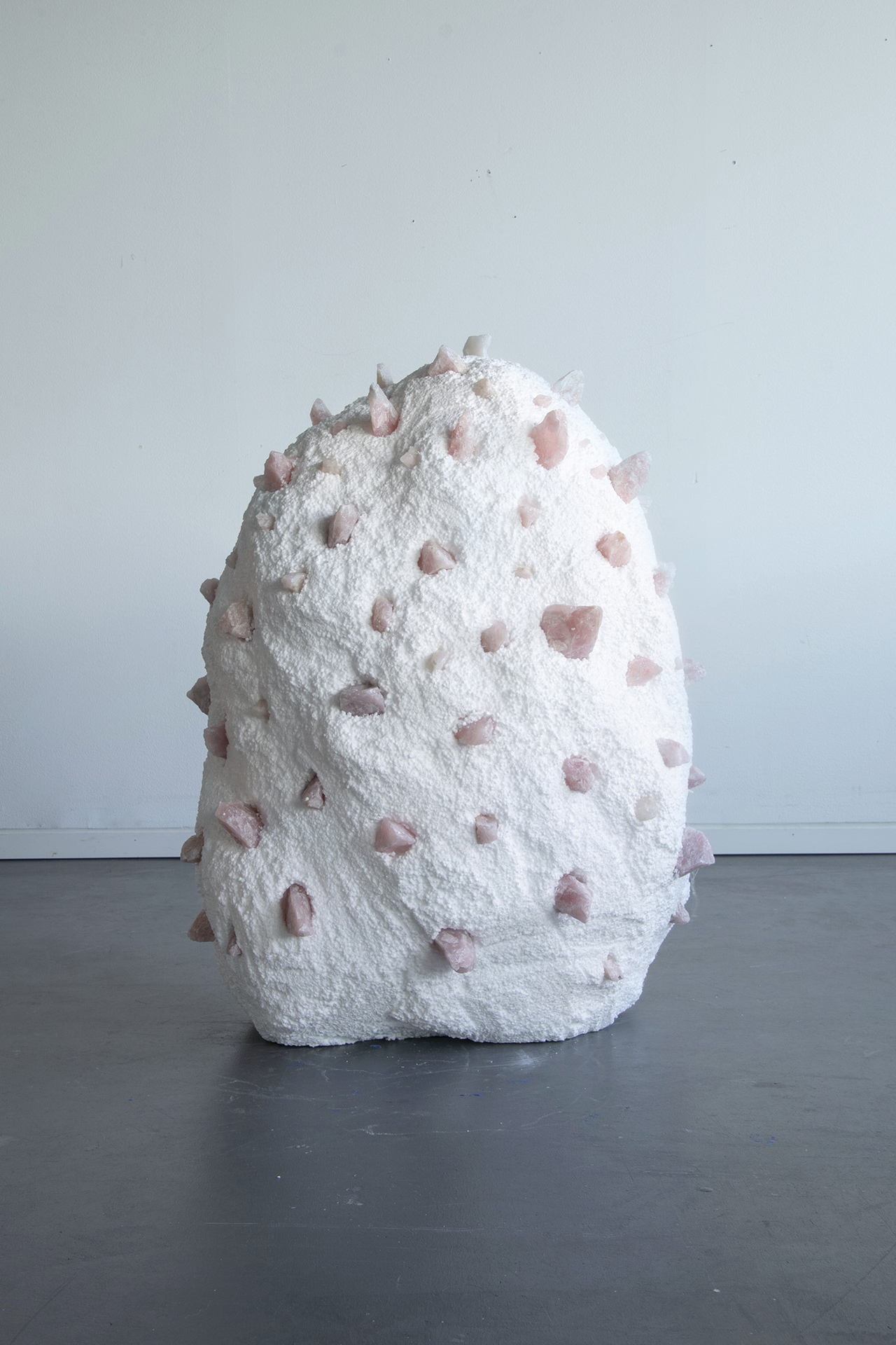 Anastasia Savinova, We Swim in One Water, act IV, ocean blue / 2021 / styrofoam, pink quartz