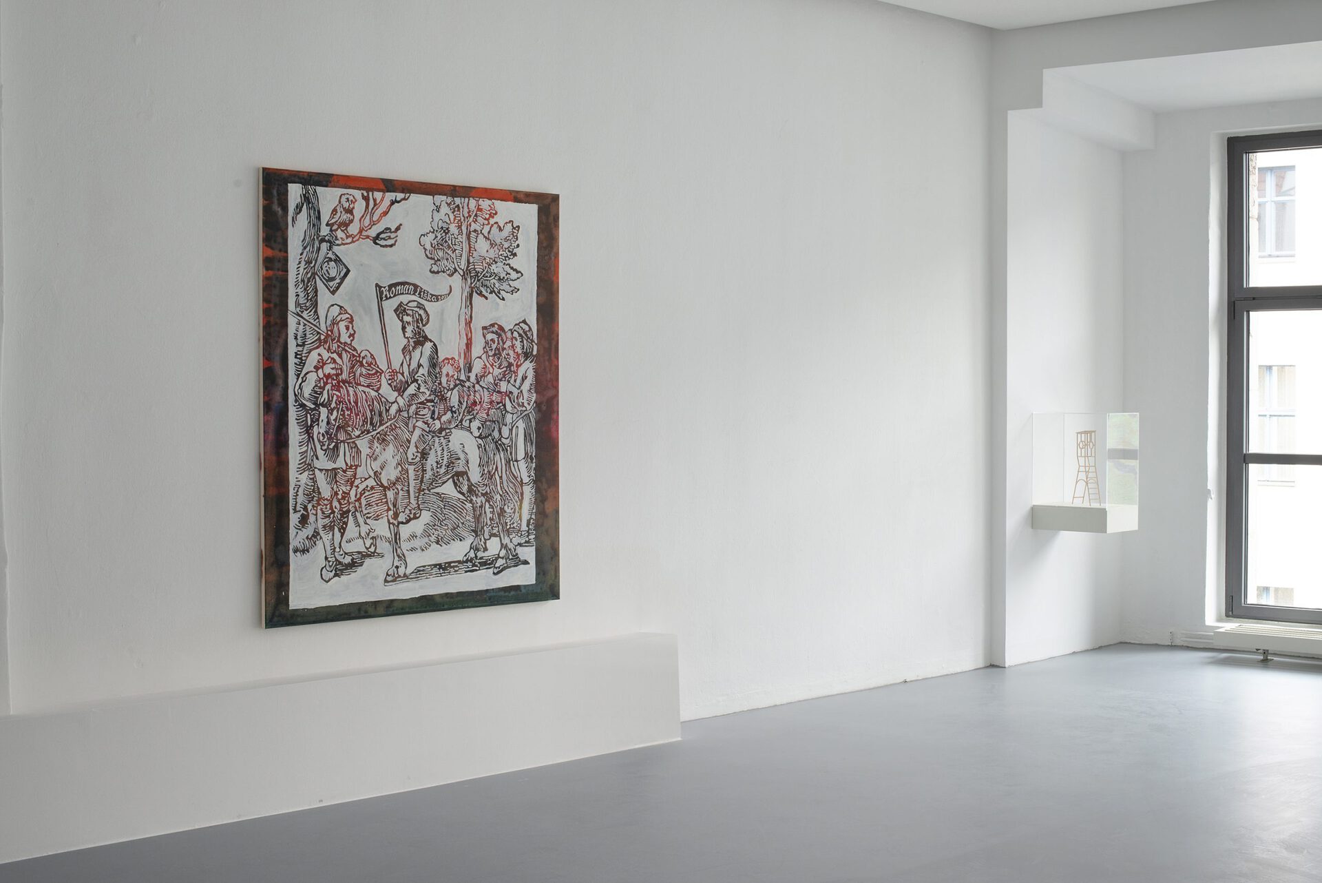 Roman Liška, Der junge Eulenspiegel präsentiert sein Hinterteil, 2021 Francis Zeischegg, Self Displayer, 2016 Photo © Scherer/Wendler 2022 Courtesy of the artists
