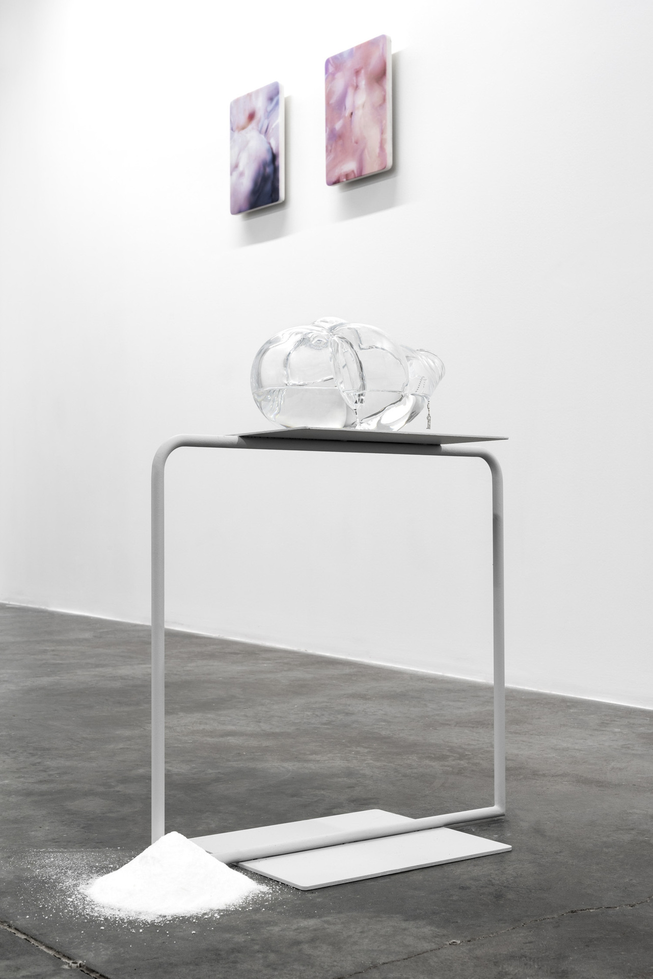 Christiane Peschek, Transition 5, 2022, Glass blowing stainless steel text ‘‘eternal’’,16 x  30 x 27 cm, SANATORIUM, Istanbul