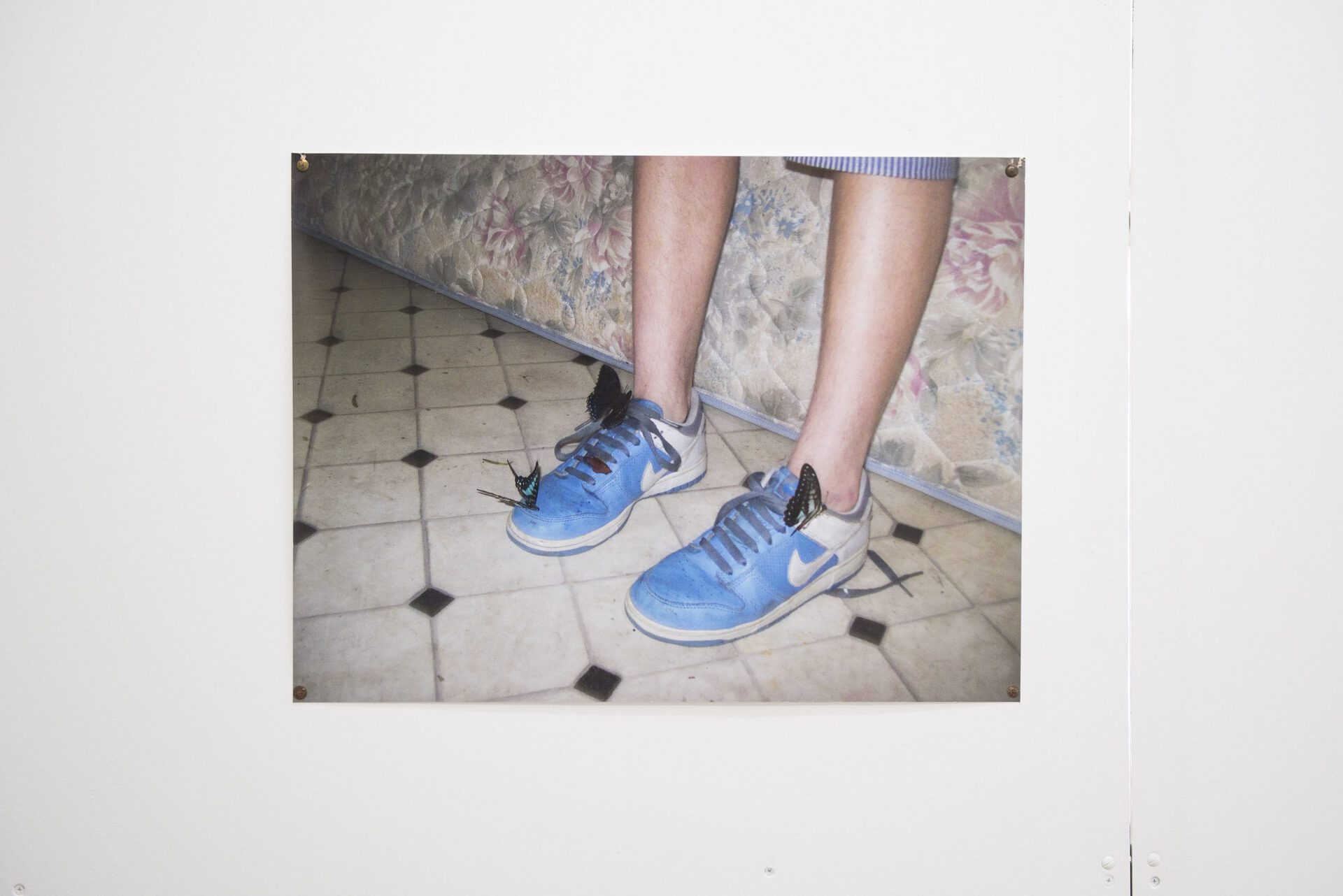 Chloe Hagger, Butterflies on my nikes, 2021, inkjet print, 44.5cm x 60cm
