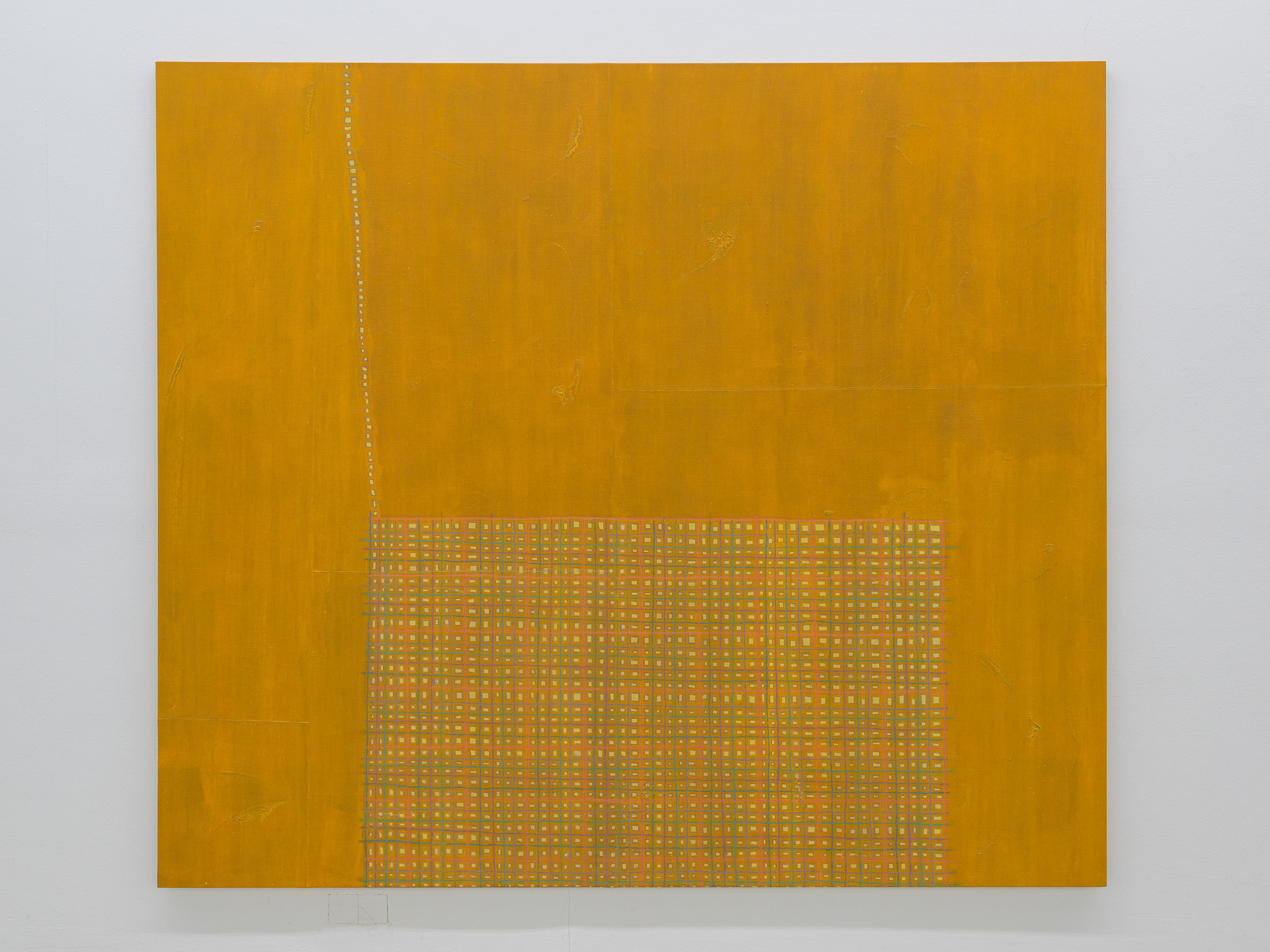 Lukas Quietzsch, die nicht integrierten Persönlichkeitsanteile meiner Eltern (diesen meine Ängste hinzugefügt und die Gedankengänge angepasst), 2022, Gouache on canvas, 200 × 230 cm, Photo: Marc Doradzillo