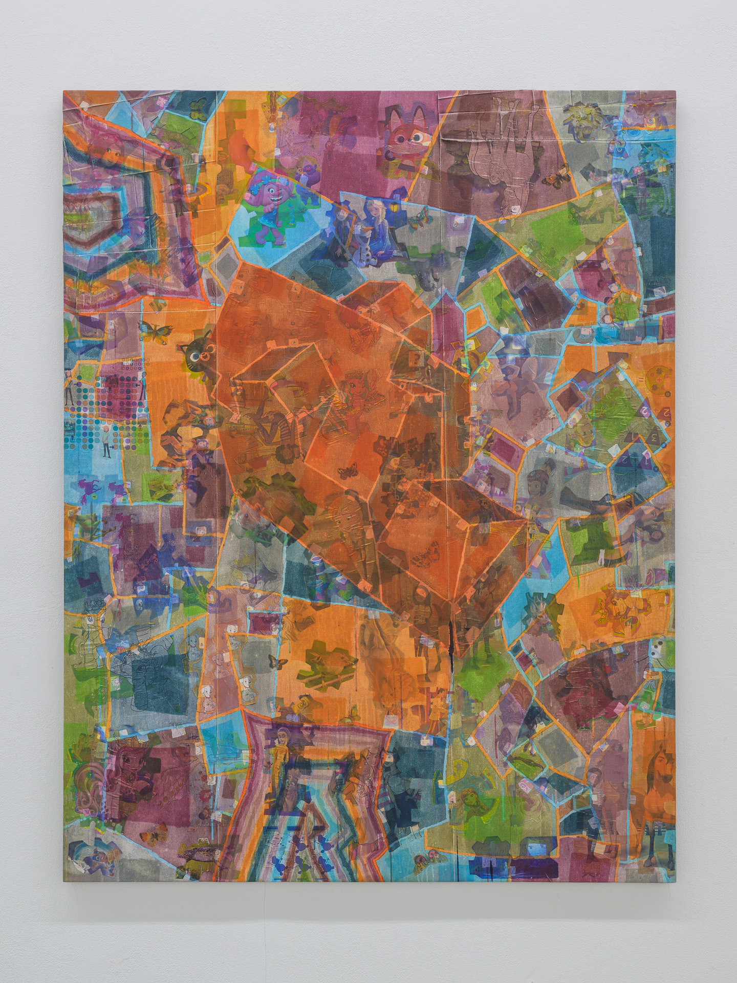 Lukas Quietzsch, cute (but adult), 2021, Gouache on canvas, 154,5 × 119,5 cm, Photo: Marc Doradzillo