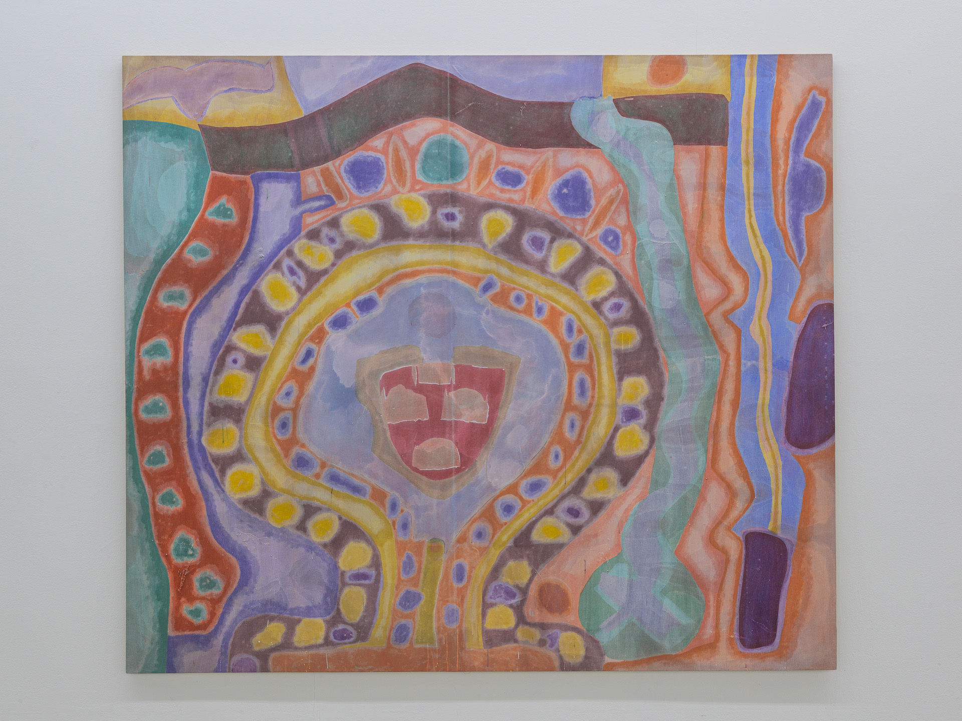 Lukas Quietzsch, o.T., 2020, Gouache on canvas, 200 × 230 cm, Photo: Marc Doradzillo