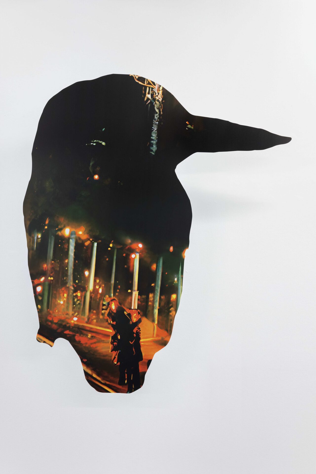 Max Kreis p_night2, 2022 UV print on Alu-Dibond, custom shape on screen mount 136 × 90 cm