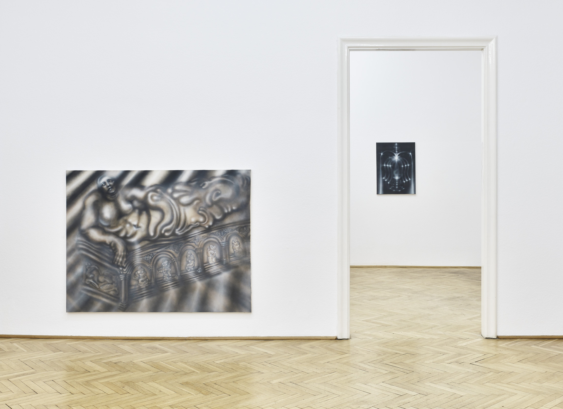 Installation view from ”False Door” by Veronika Hapchenko