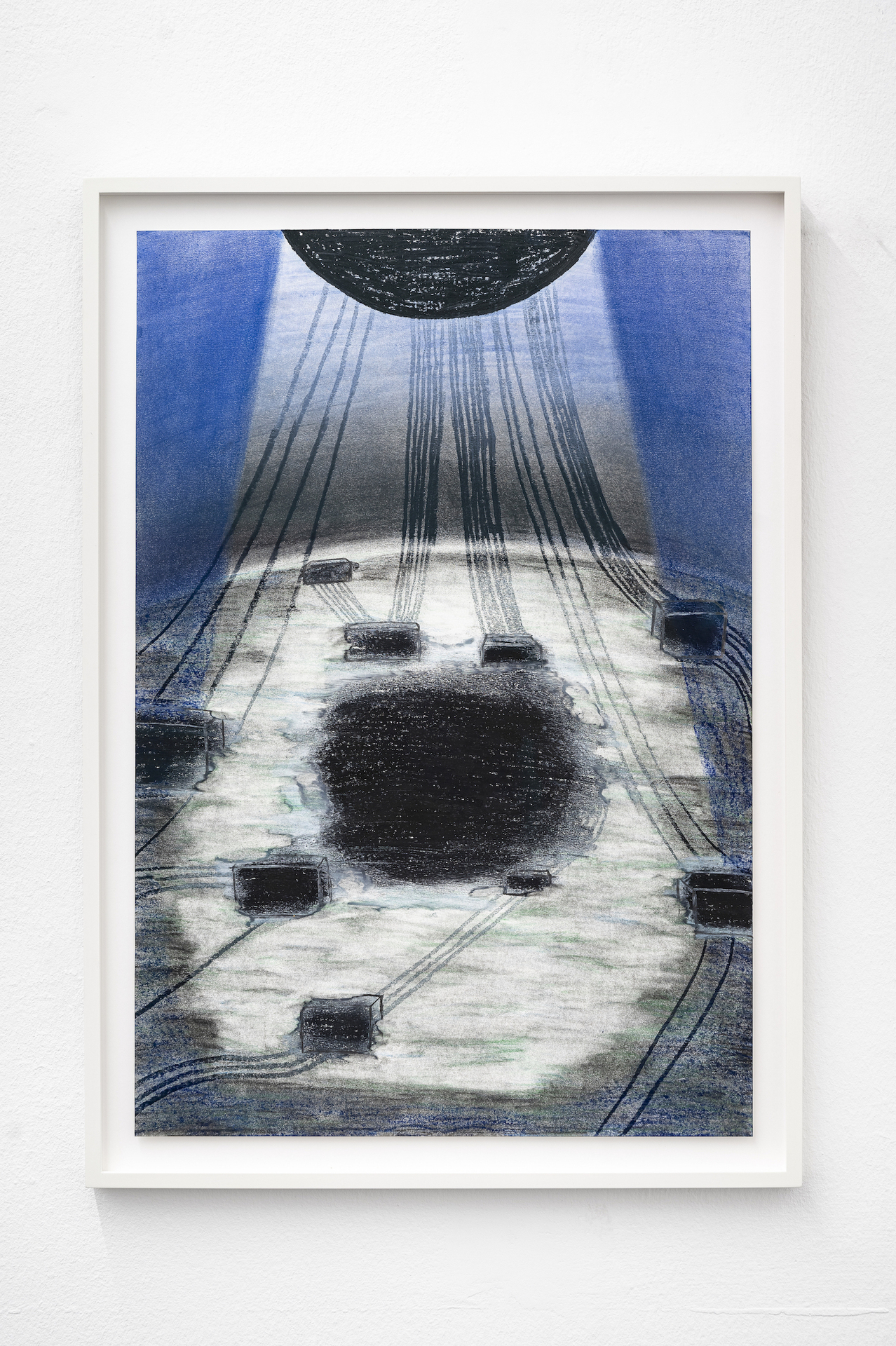 Josephine Baker - Contiguous zones #10, 2021, chalk, charcoal, colour pencil, graphite, oil stick, pencil, wax, crayon on paper
 56x38 cm