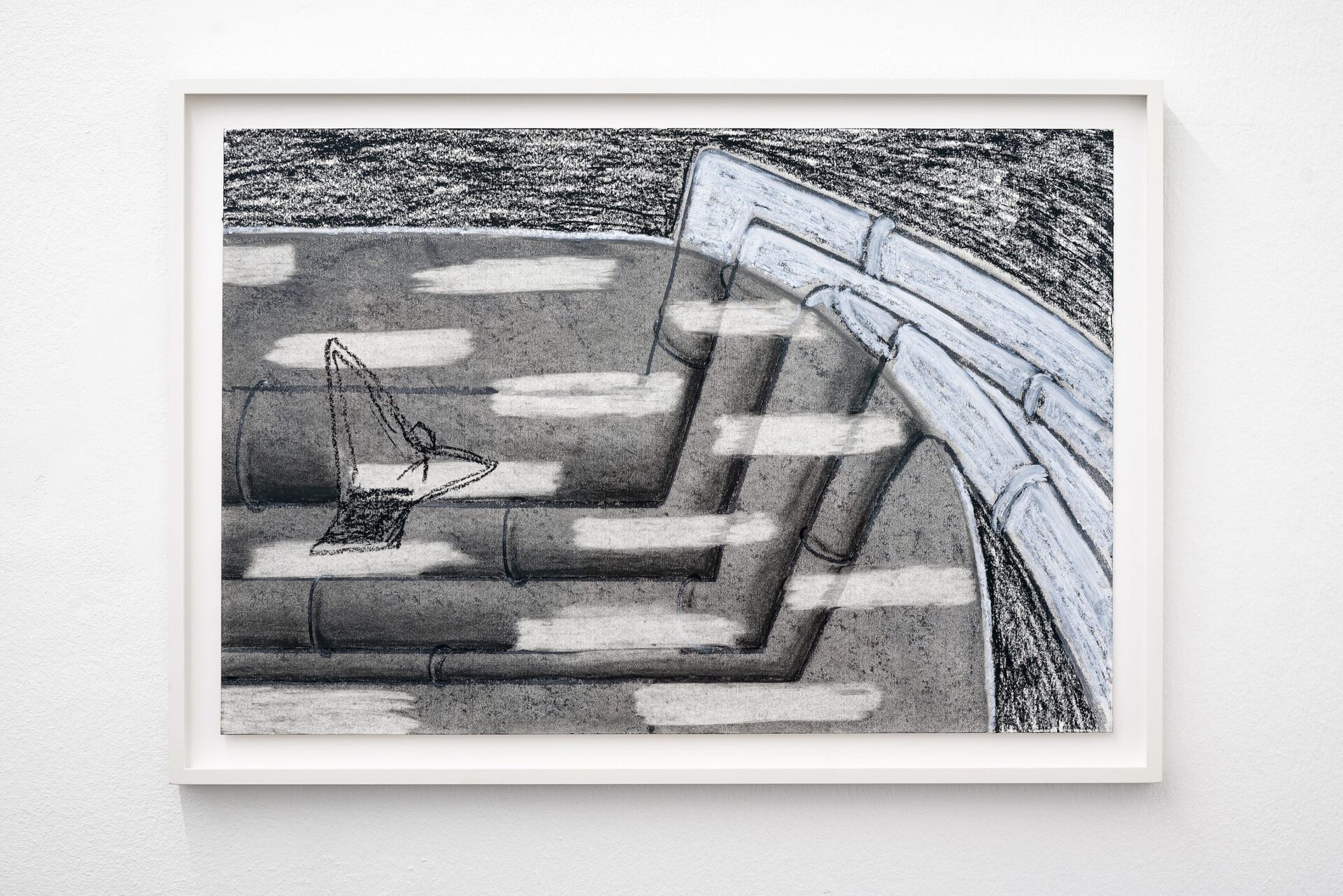 Josephine Baker - Contiguous zones #12, 2021, charcoal, graphite, oil stick, pencil, wax crayon on paper, 56 x 38 cm