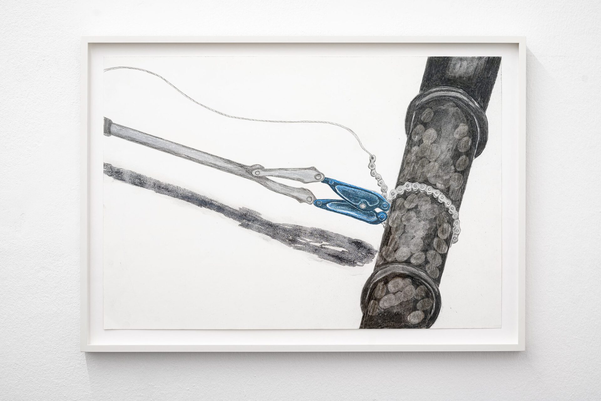 Josephine Baker - Contiguous zones #2, 2021, charcoal, colour pencil, graphite, pencil, wax crayon on paper, 56x38 cm