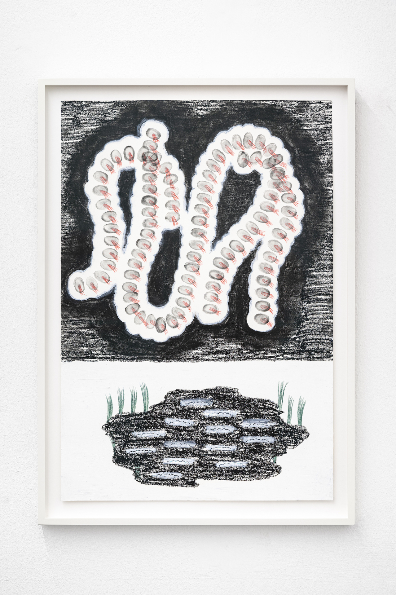 Josephine Baker - Contiguous zones #6, 2021, chalk, charcoal, colour pencil, graphite, oil stick on paper, 56x38 cm