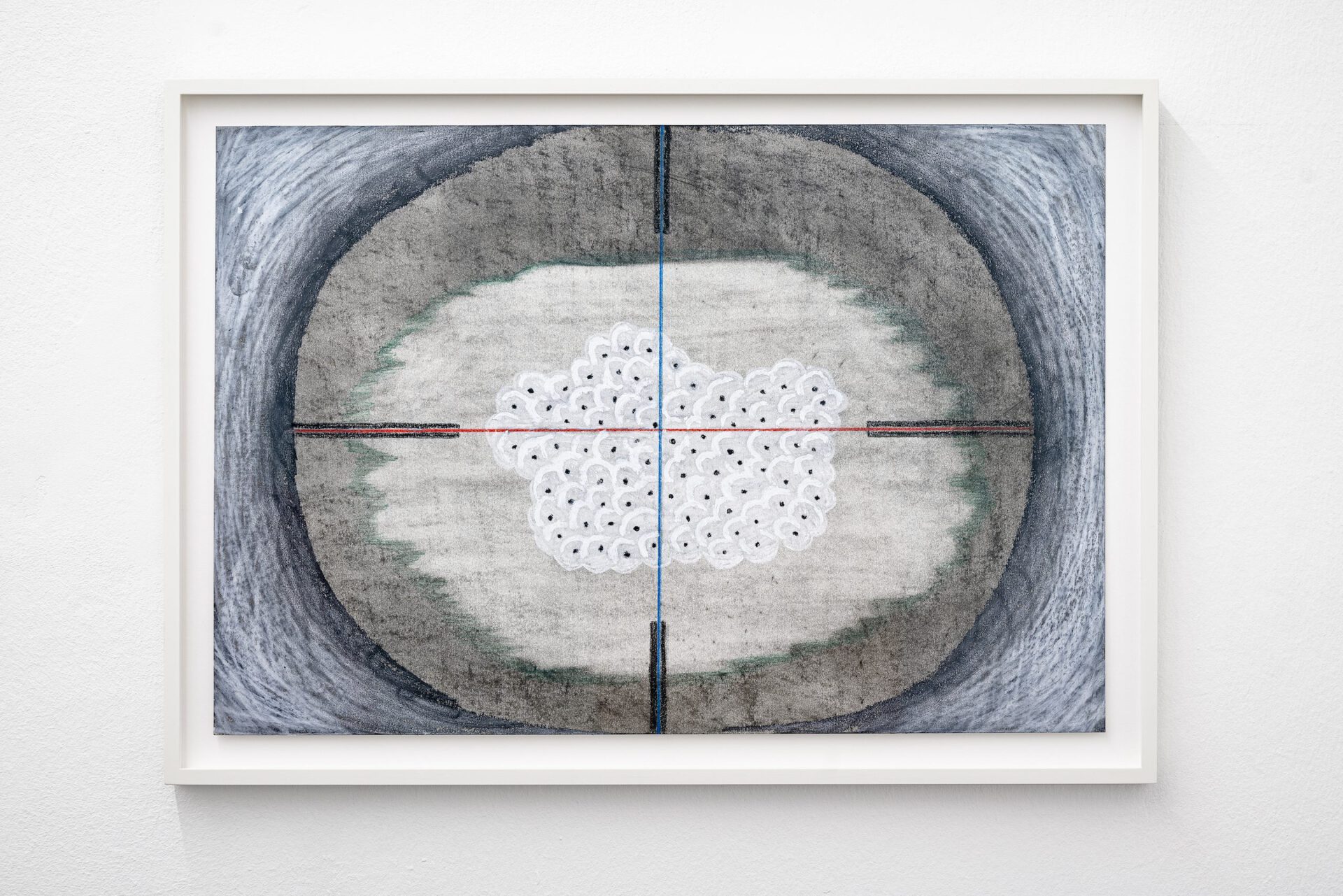 Josephine Baker - Contiguous zones #8, 2021, chalk, charcoal, colour pencil, graphite, oil stick, wax crayon on paper, 56x38 cm