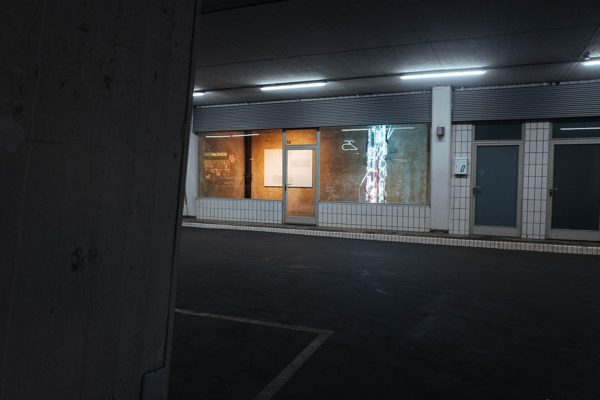 Astrid Klein, I am made of shadow; Painting, 1988, Astrid Klein, Follow your bliss; vertical light sculpture, 2021