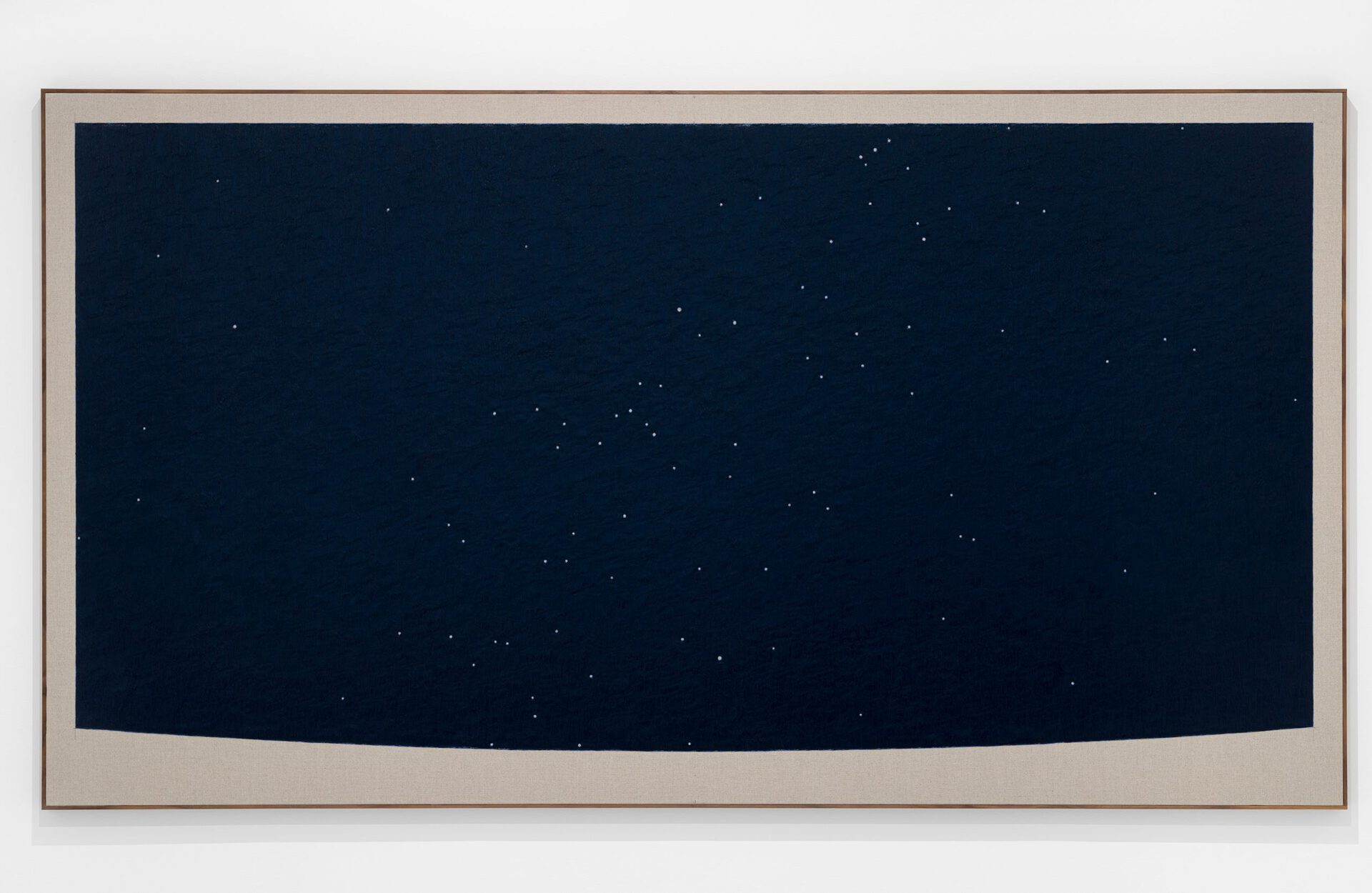 Mount Everest. View south. January 1 2100, 2022 oil on linen in walnut frame