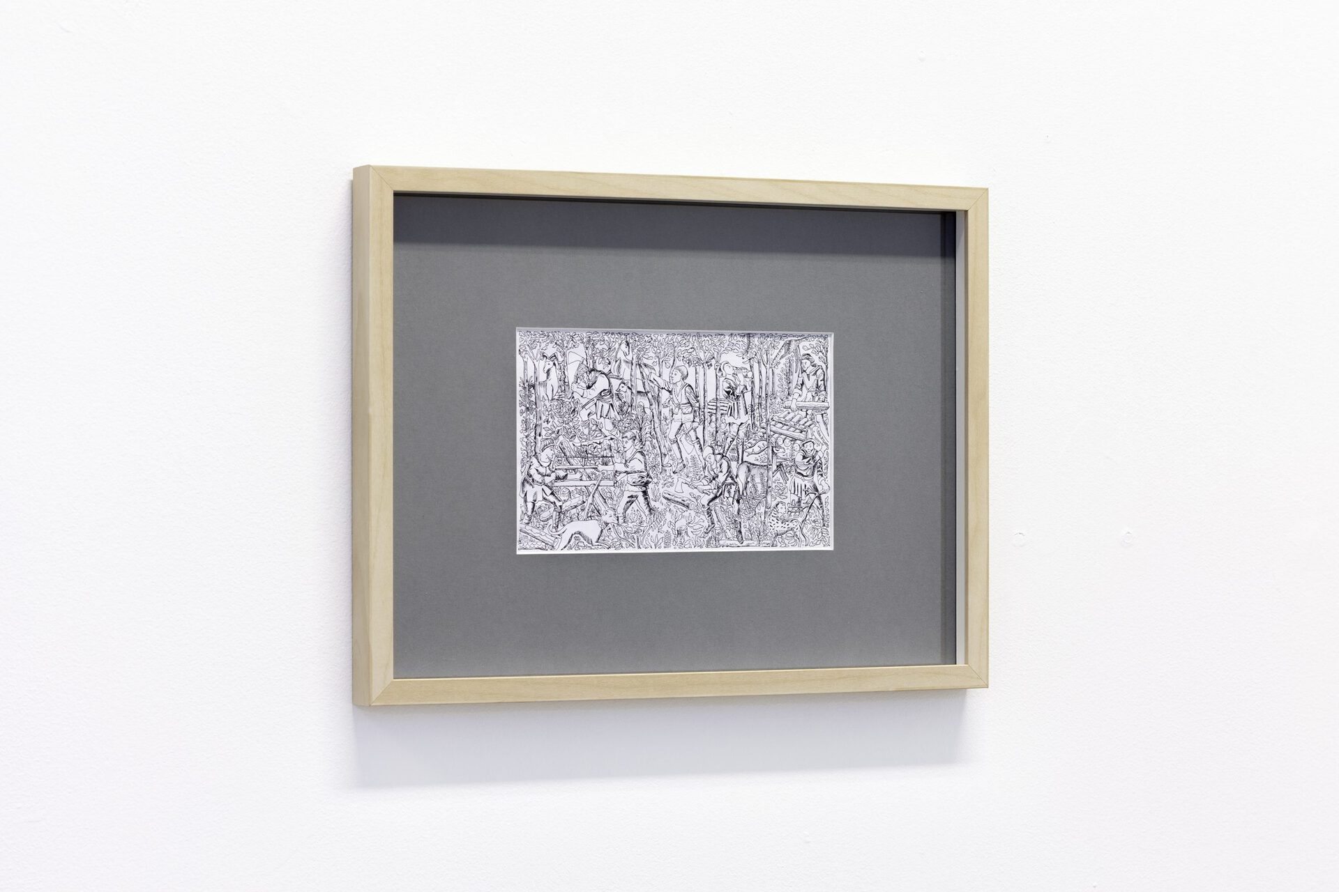 16 Sven Parker. Act of Disappearance, 2022, framed drawing, 30 x 40 cm. Photo by Roman-Sten Tõnissoo