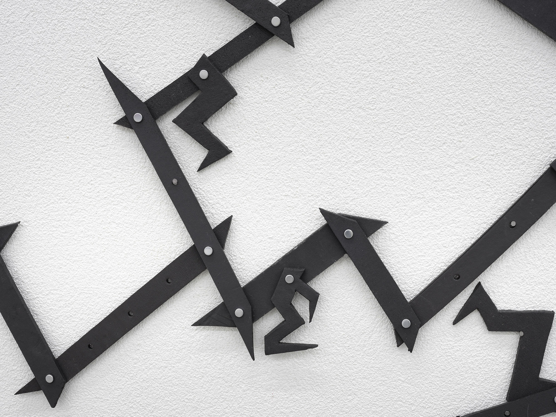 Giovanna Belossi, Folgorato, 2022, (detail) ceramics, brass fastener, variable dimensions