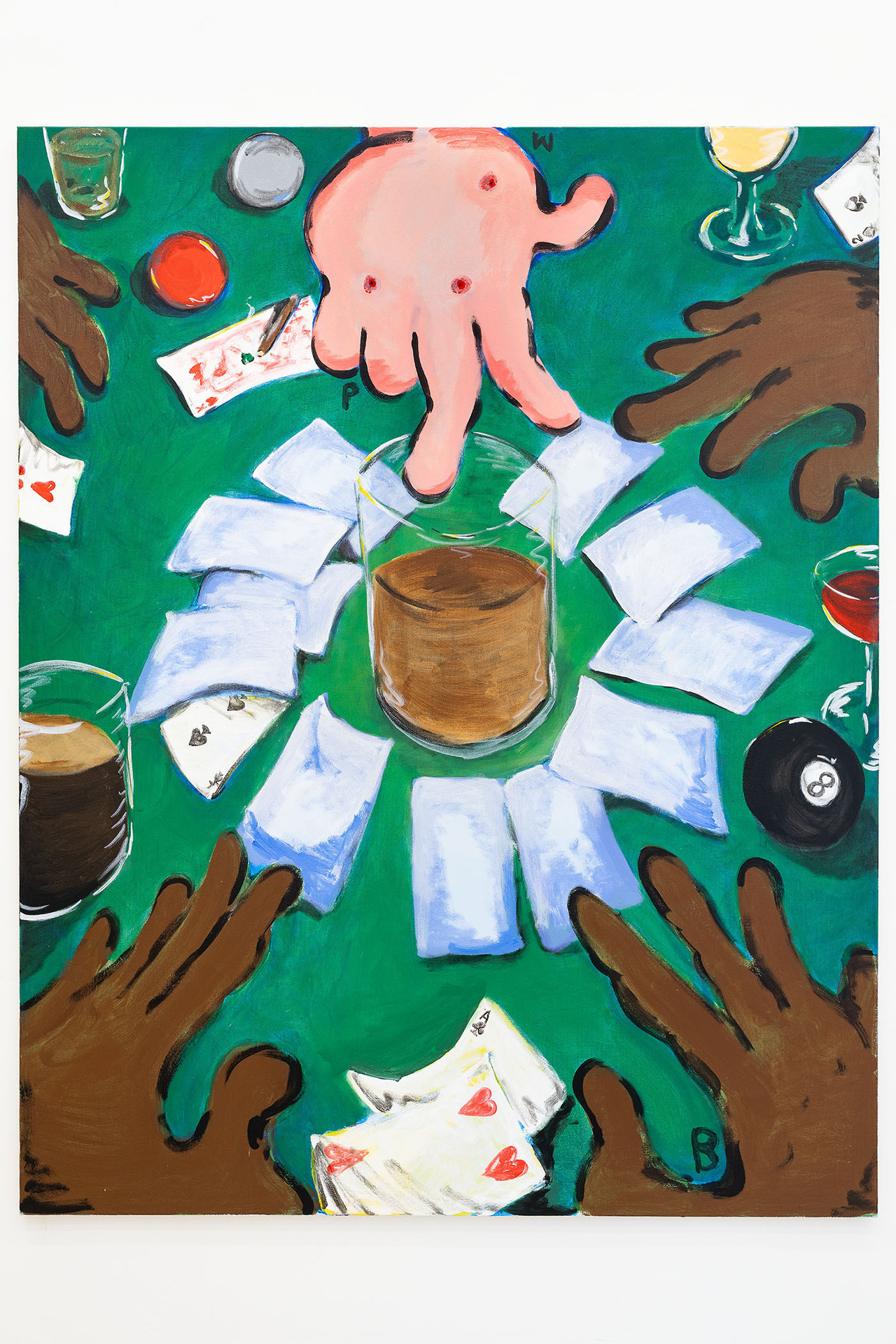 Olivia Sterling, All Sorts of Wrong (Whomever Draws a King), 2022 (Acrylic on canvas, 190 x 150 cm).